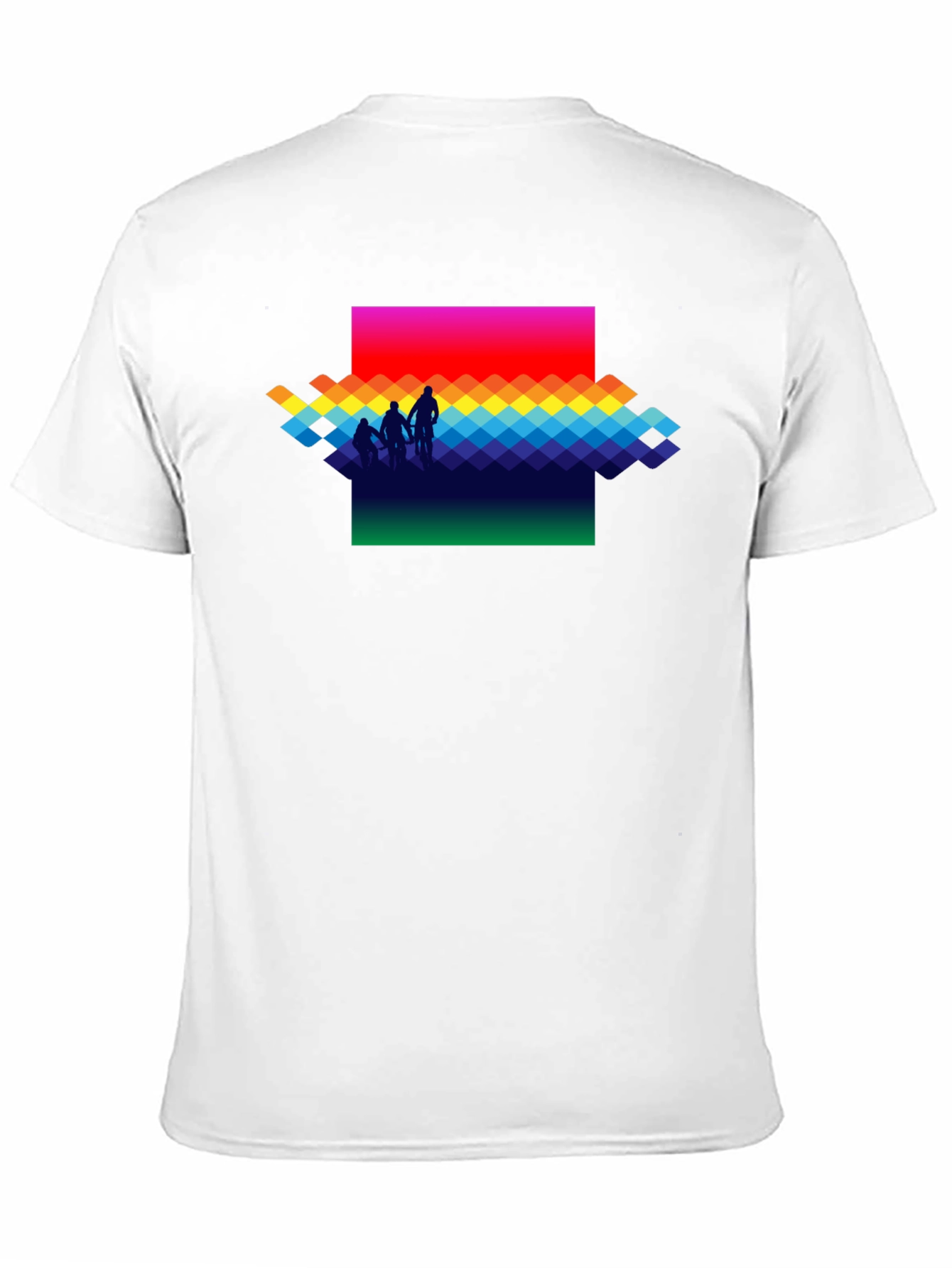 Black Rainbow Pixel Art T-Shirt - Stylish Graphic Tee view 11