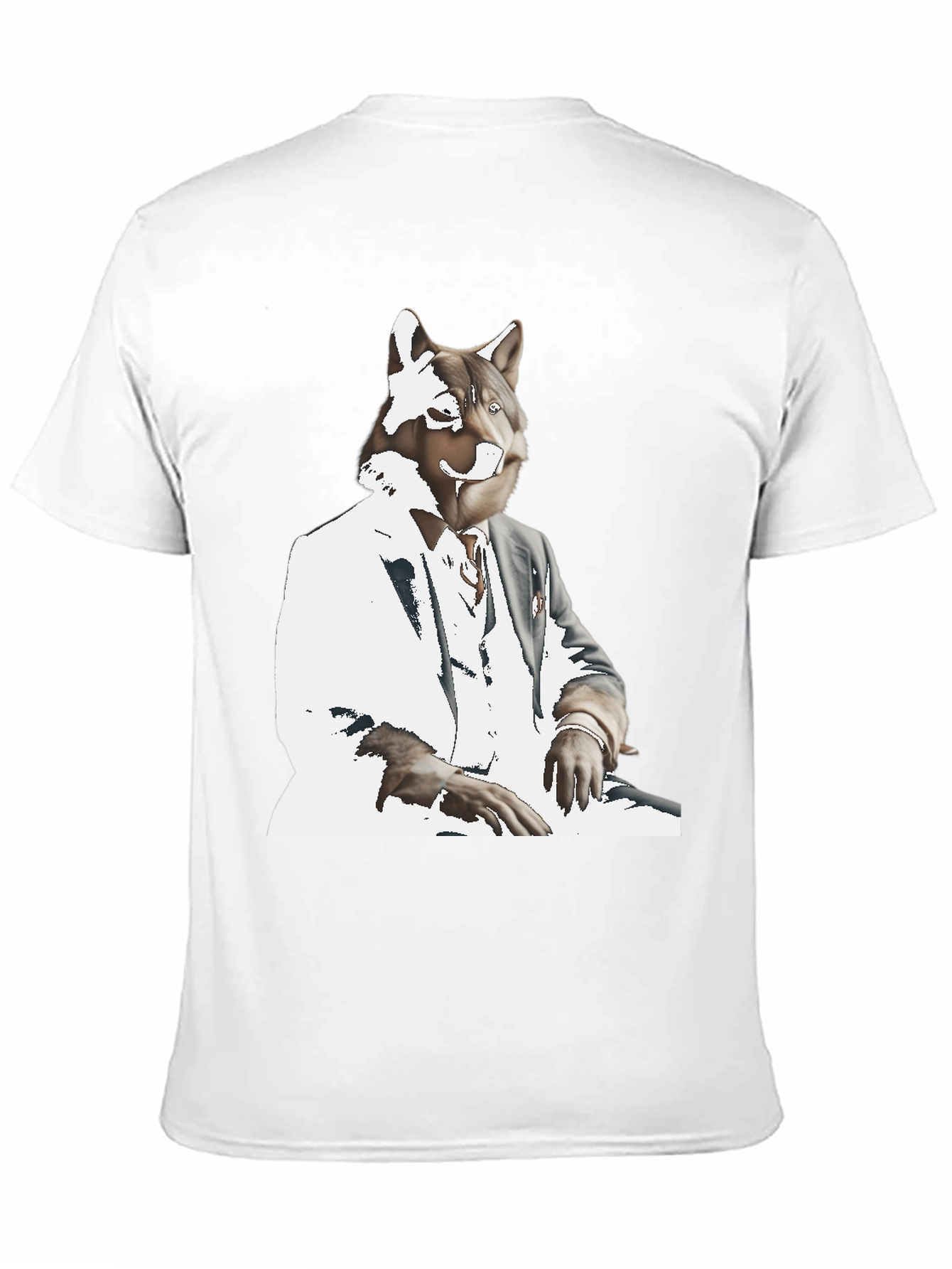 Black Wolf Gentleman Graphic Tee - Black view 11