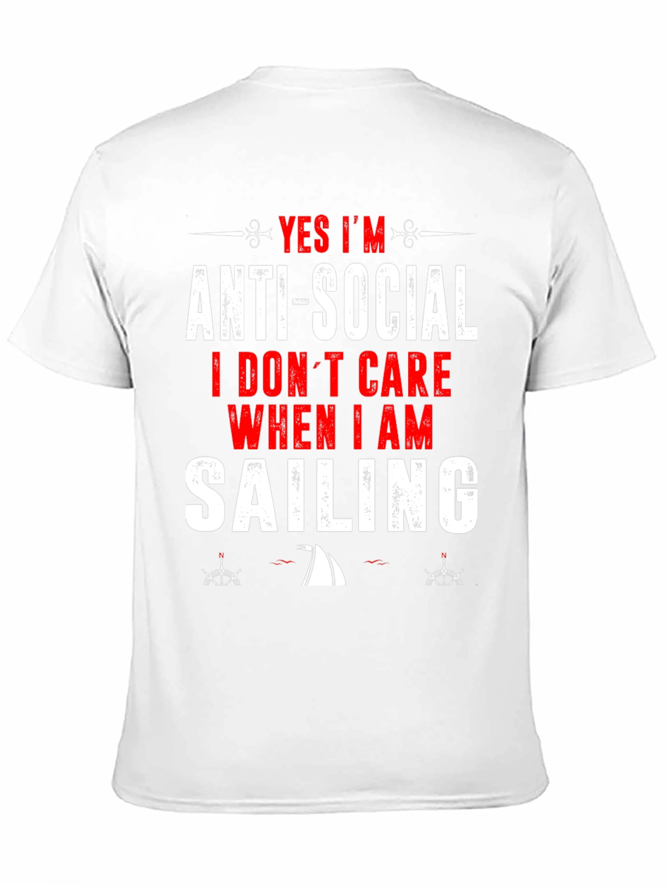 Black Anti-Social Sailing T-Shirt - Perfect for Sailors! view 11