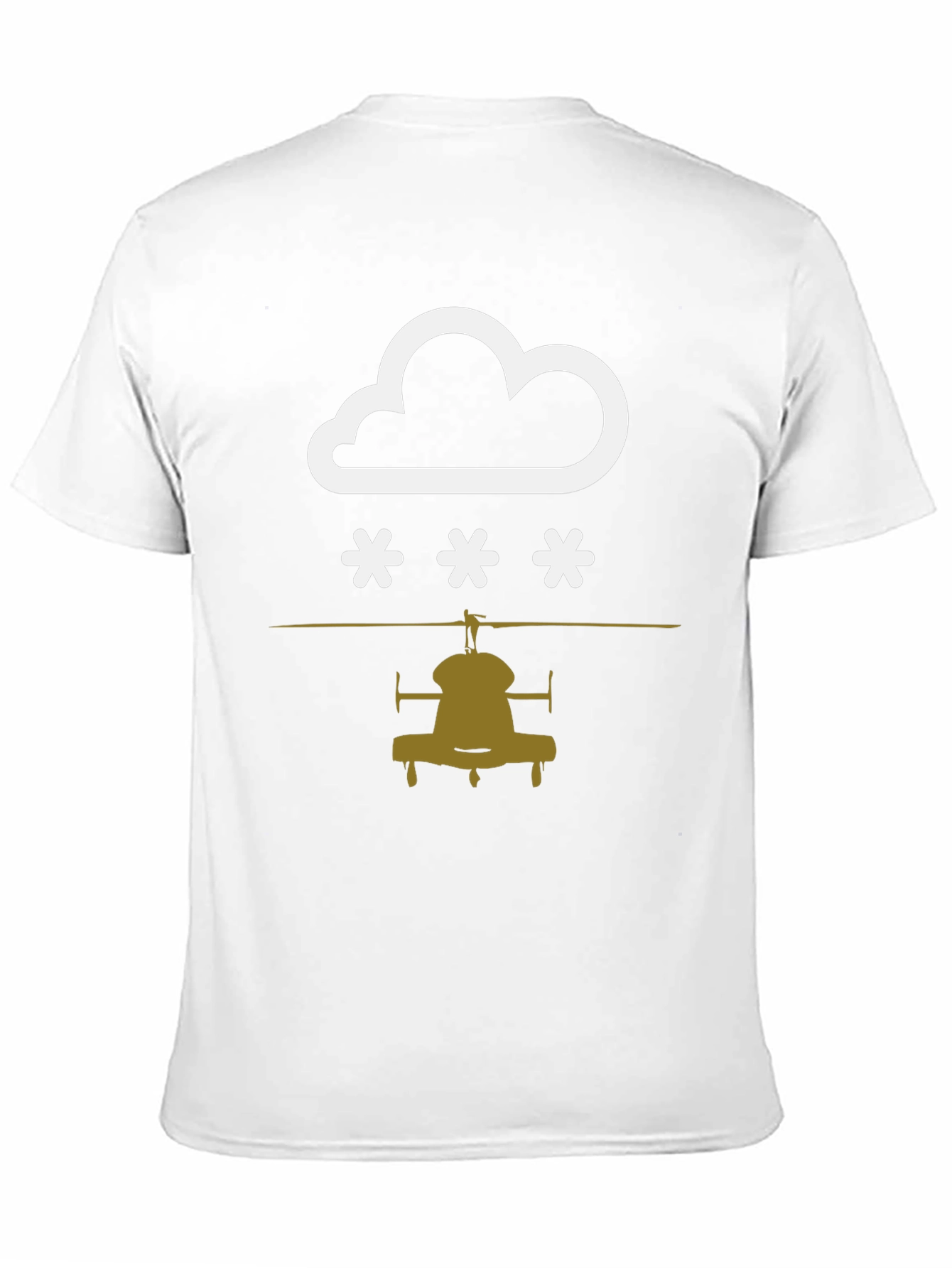 Black Cloudy with a Chance of Helicopters T-Shirt view 11