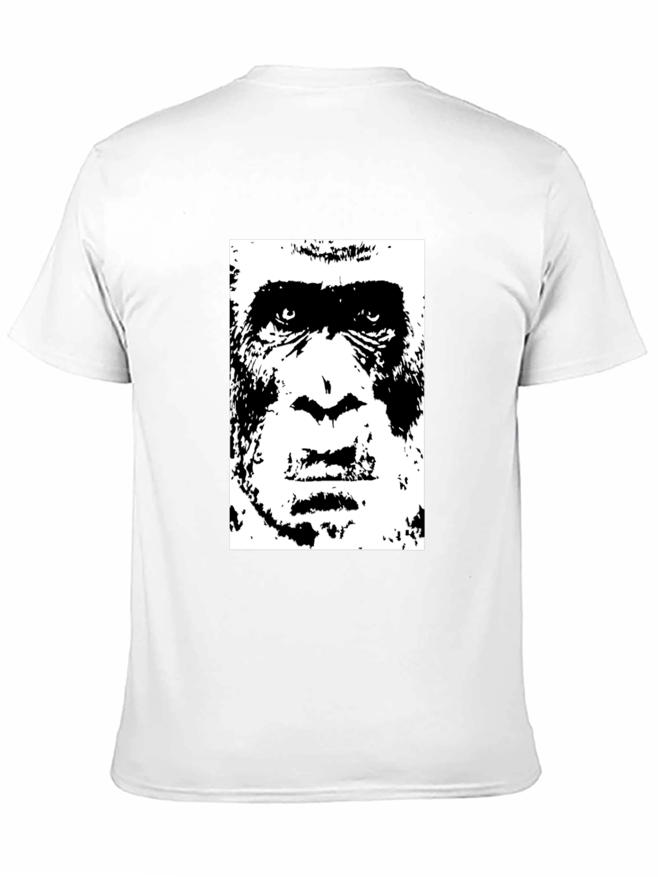 Black Gorilla Face Graphic Black T-Shirt view 11