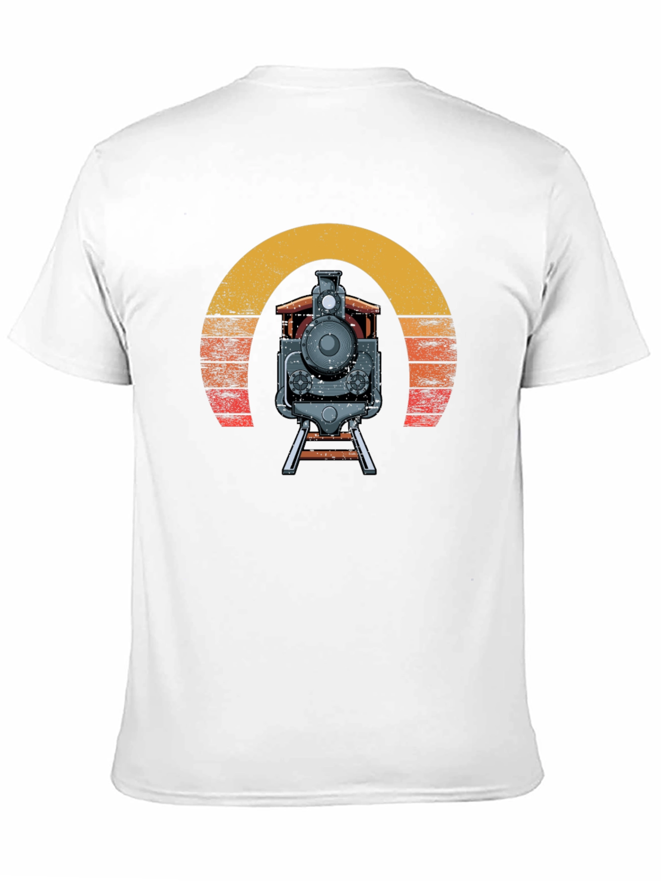 Black Retro Train T-Shirt - Vintage Style view 11