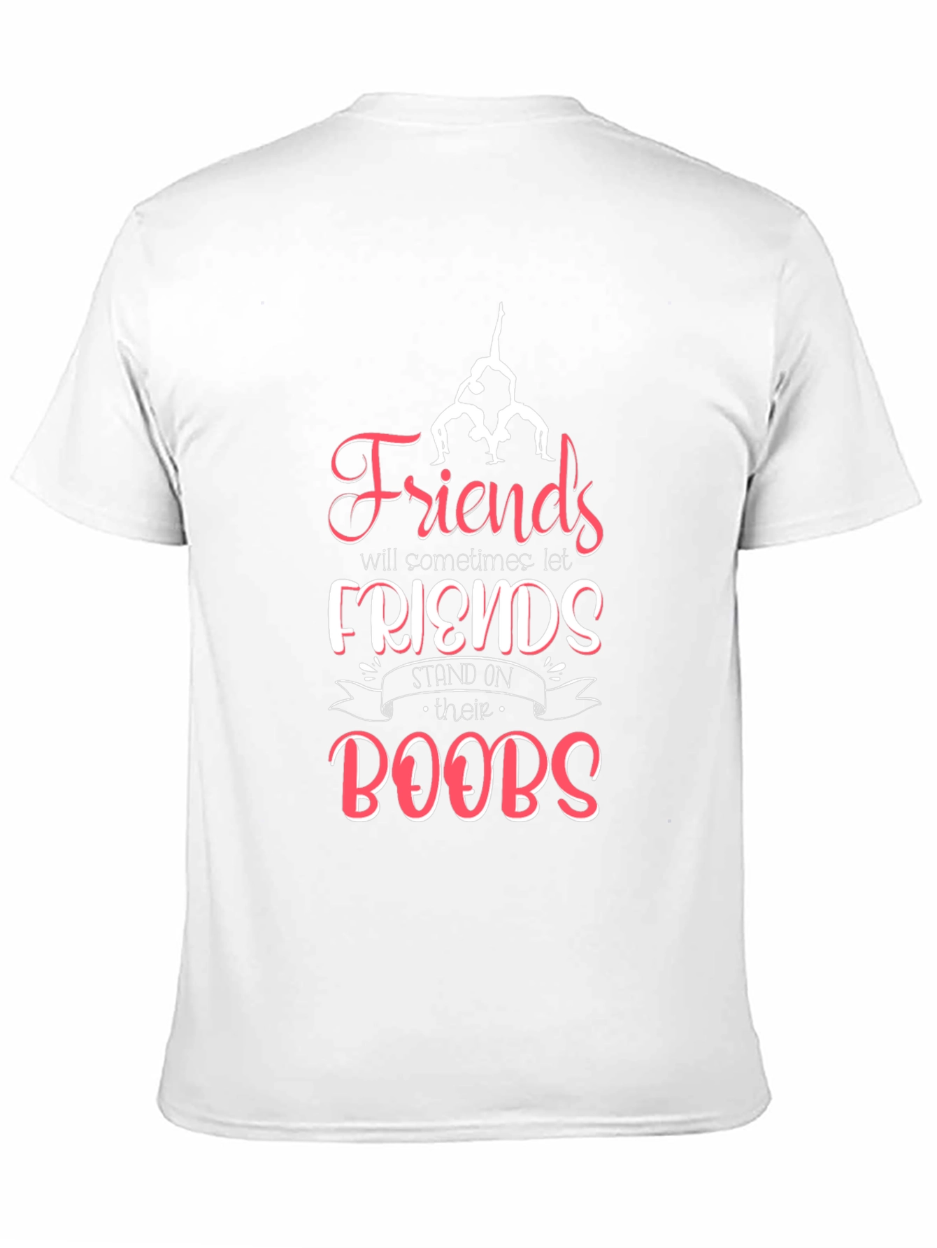 Black Friends Stand on Boobs Graphic Tee - Novelty Shirt view 11