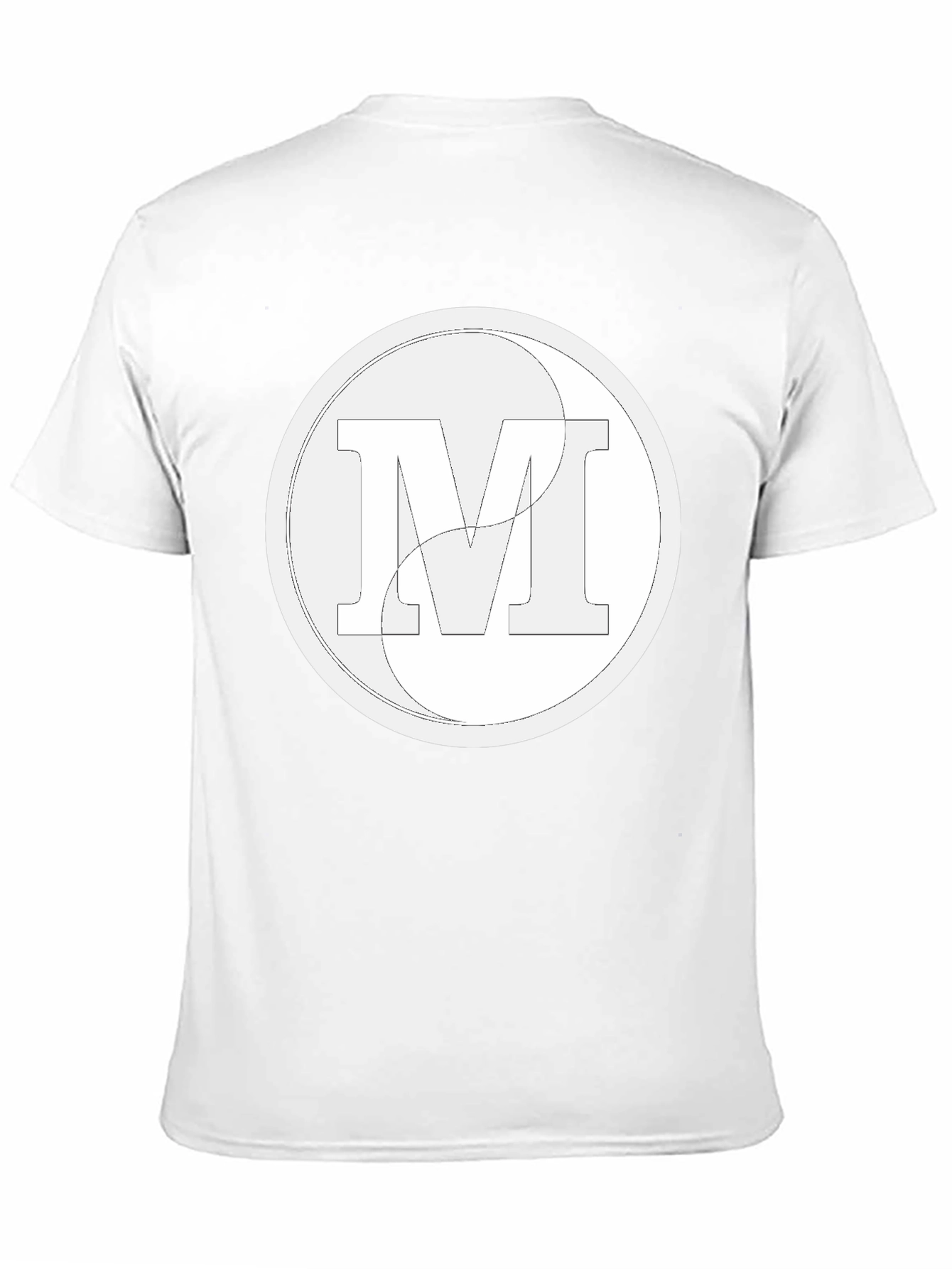 Black Modern Letter M Graphic Black T-Shirt view 11