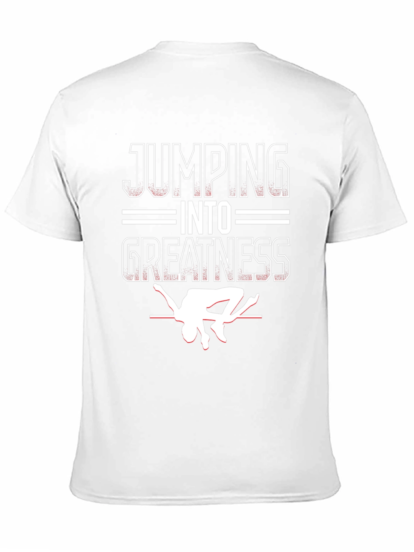 Black Jumping Into Greatness Graphic Tee - High Jump Athlete Shirt view 11