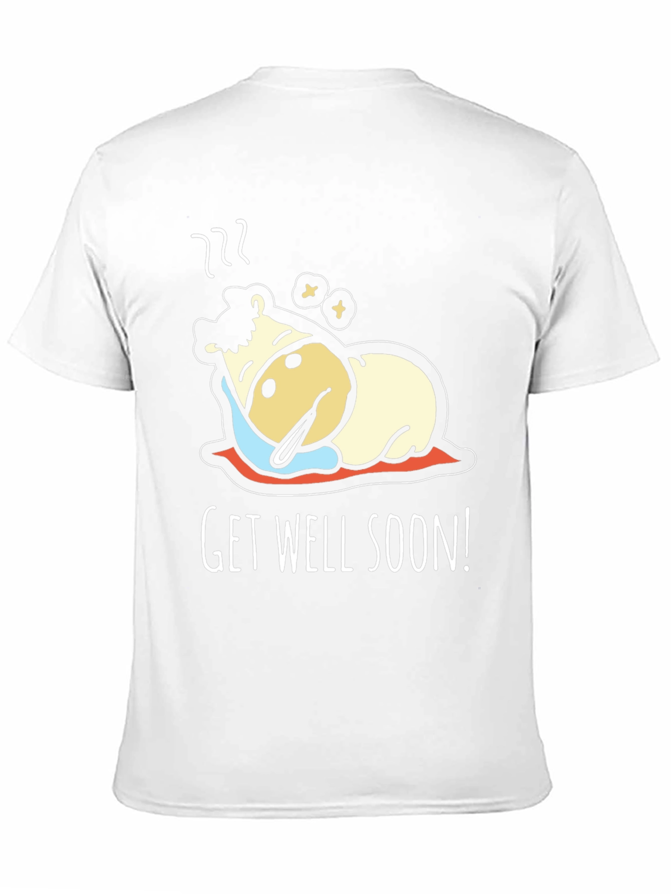 Black Get Well Soon T-Shirt Sick Cow Cartoon Graphic Tee view 11