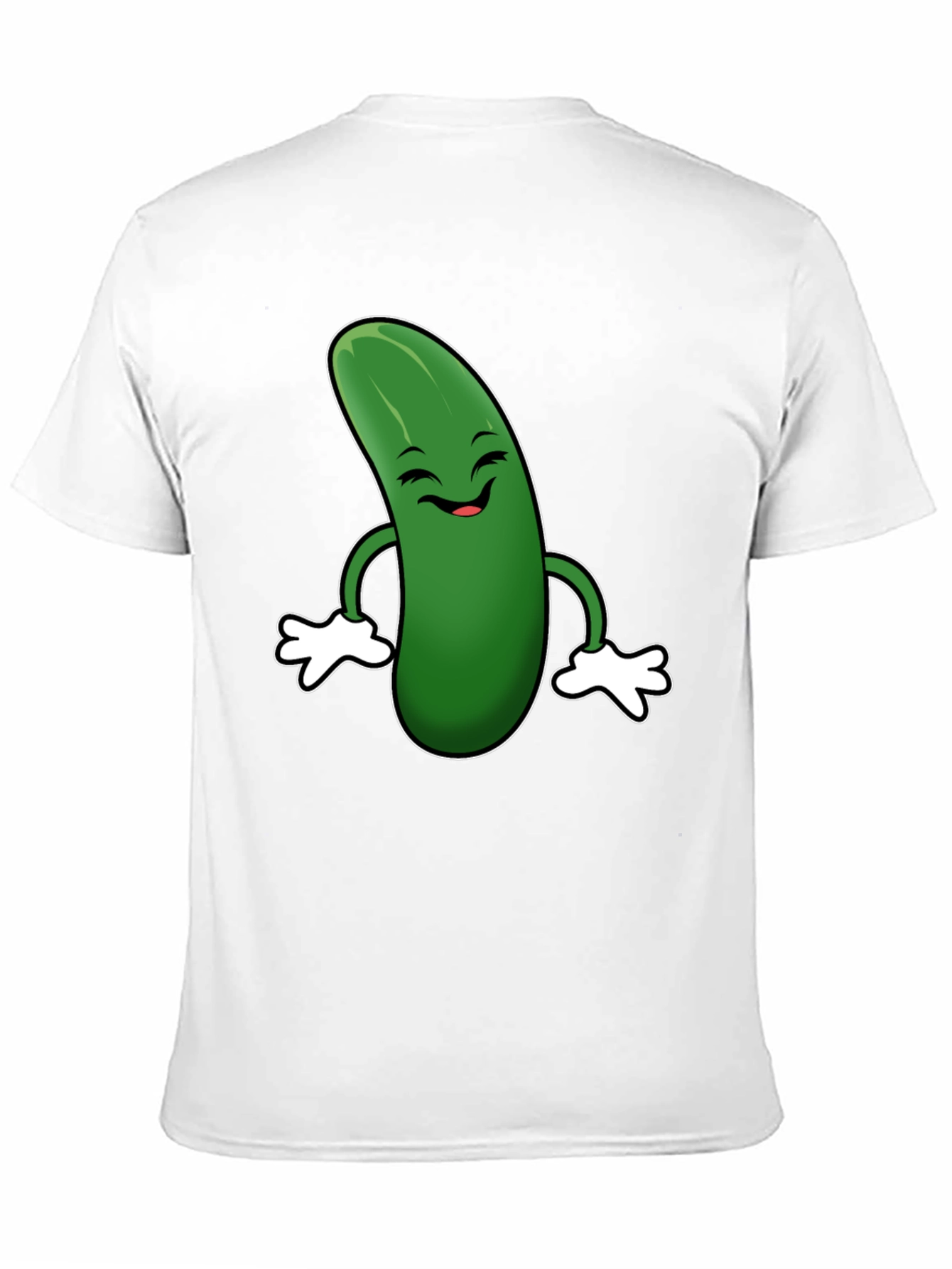 Black Funny Pickle Cartoon Black T-Shirt view 11