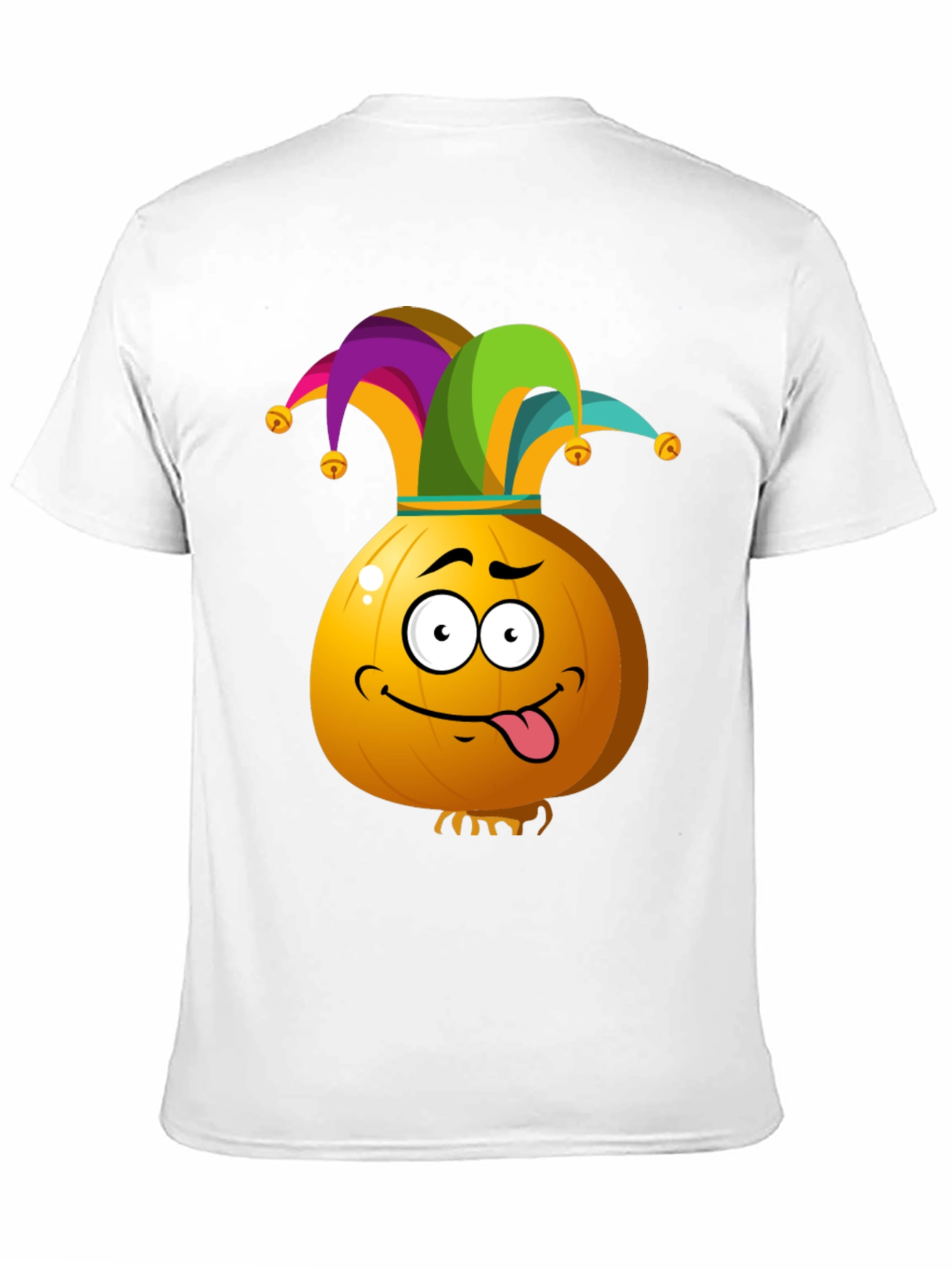 Black Funny Jester Onion Cartoon Graphic T-Shirt view 11