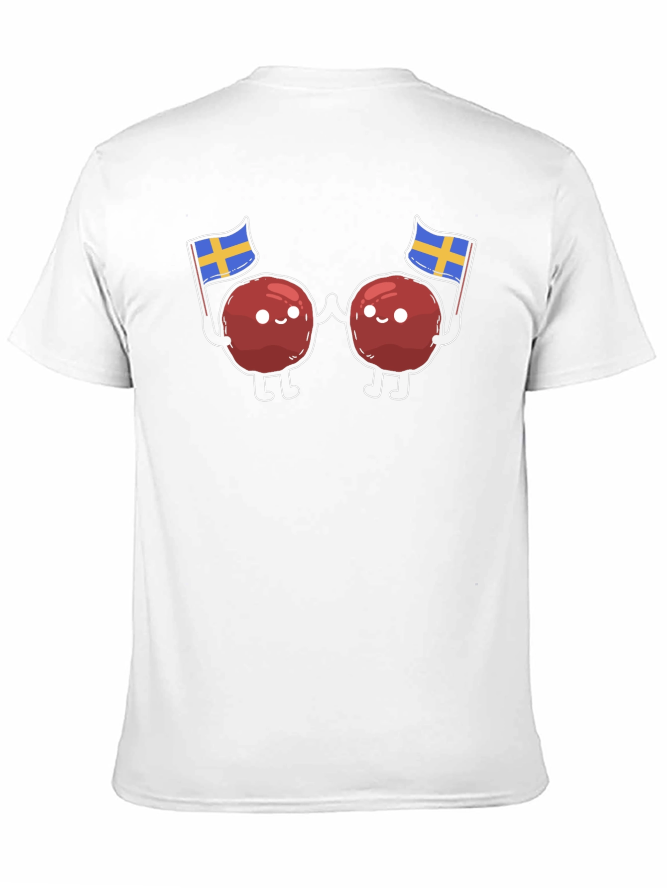 Black Swedish Meatballs T-Shirt - Sweden Flag Design view 11