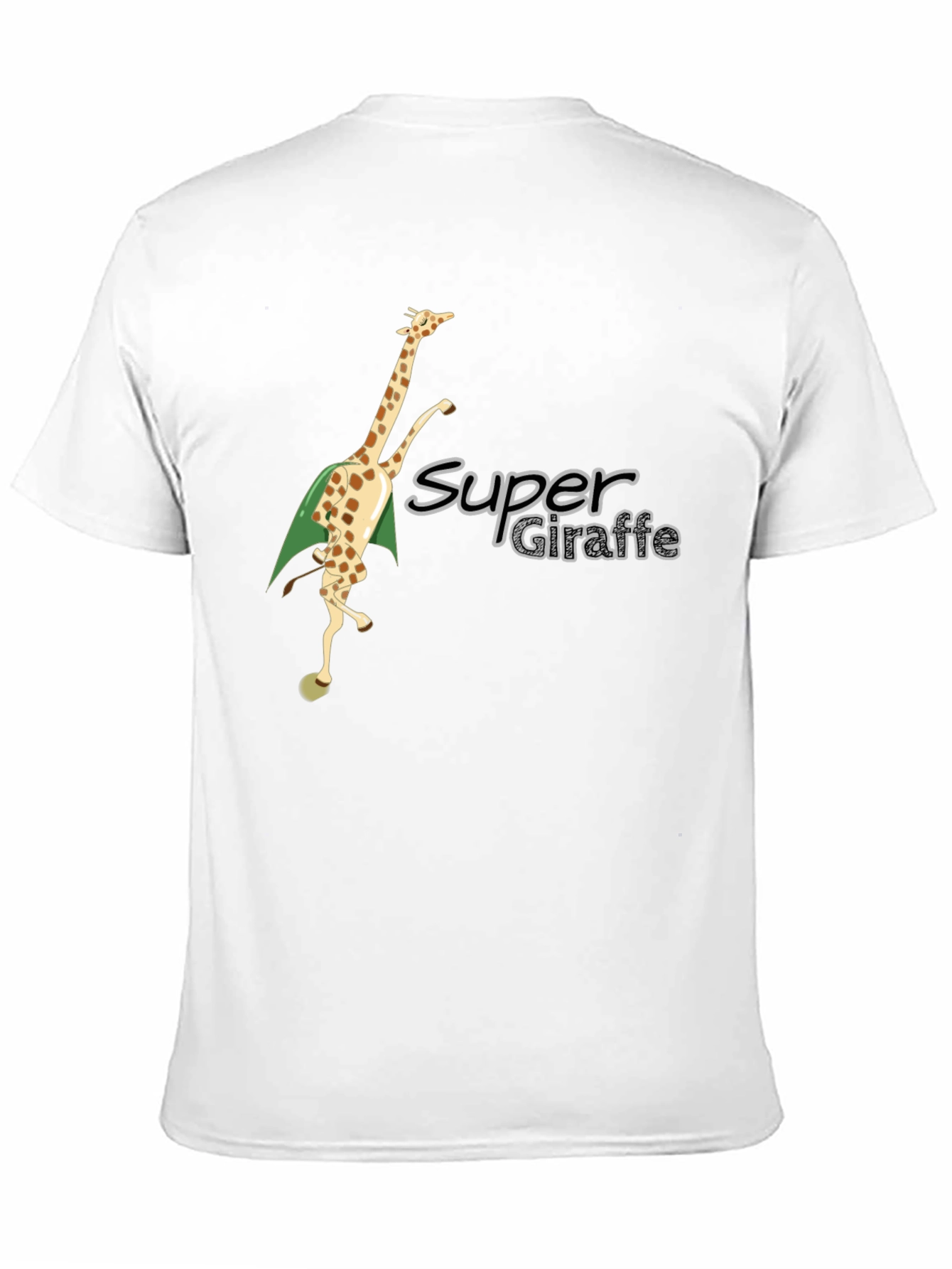 Black Super Giraffe Tee - Black Cotton Blend view 11