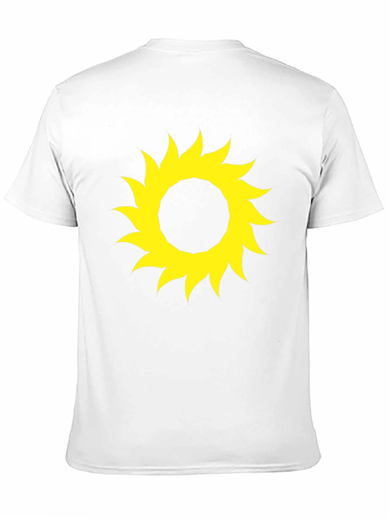 Black Black T-Shirt with Yellow Sun Design view 11
