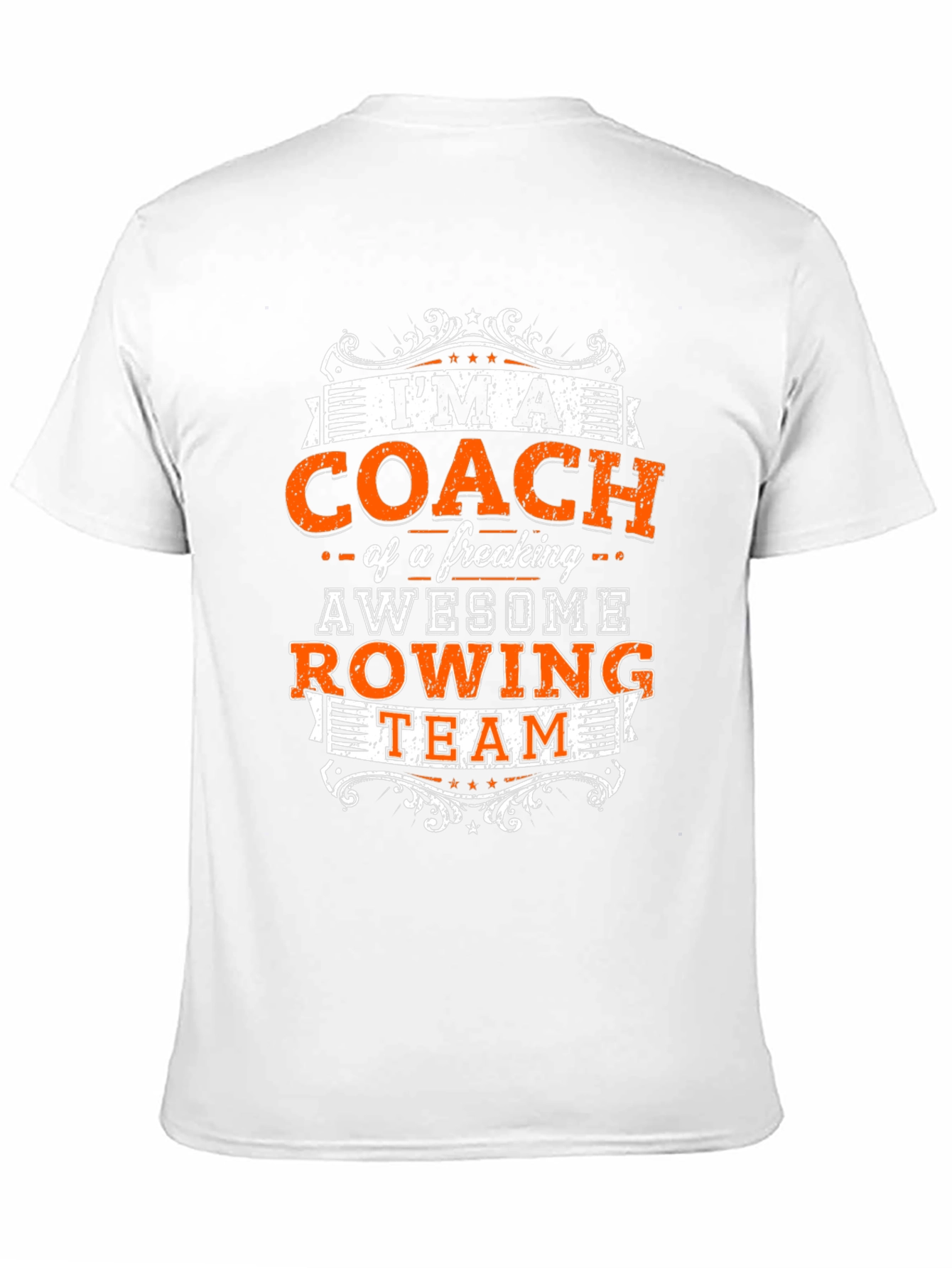 Black Awesome Rowing Coach T-Shirt view 11
