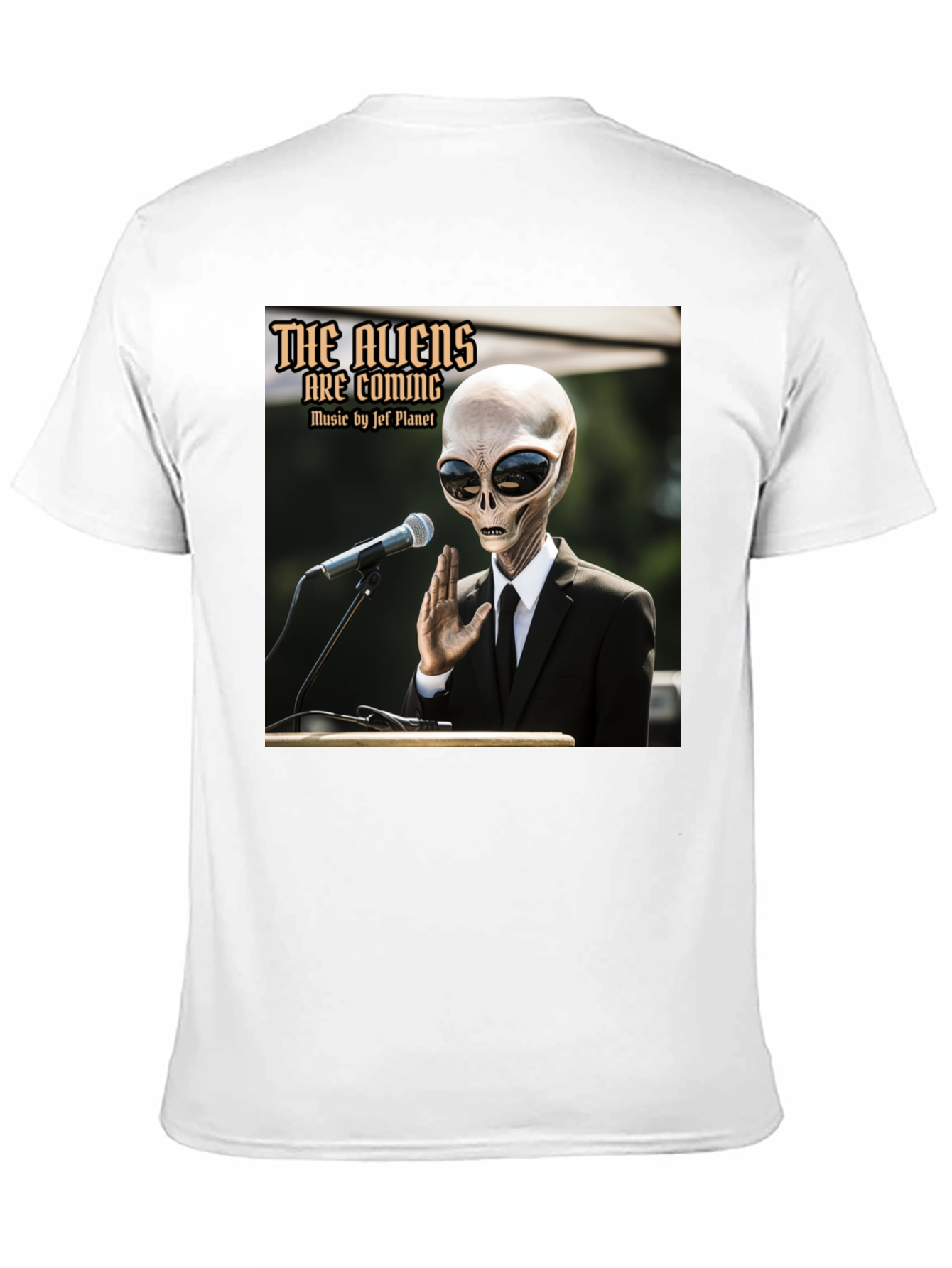 Black The Aliens Are Coming T-Shirt - Jef Planet Music view 11