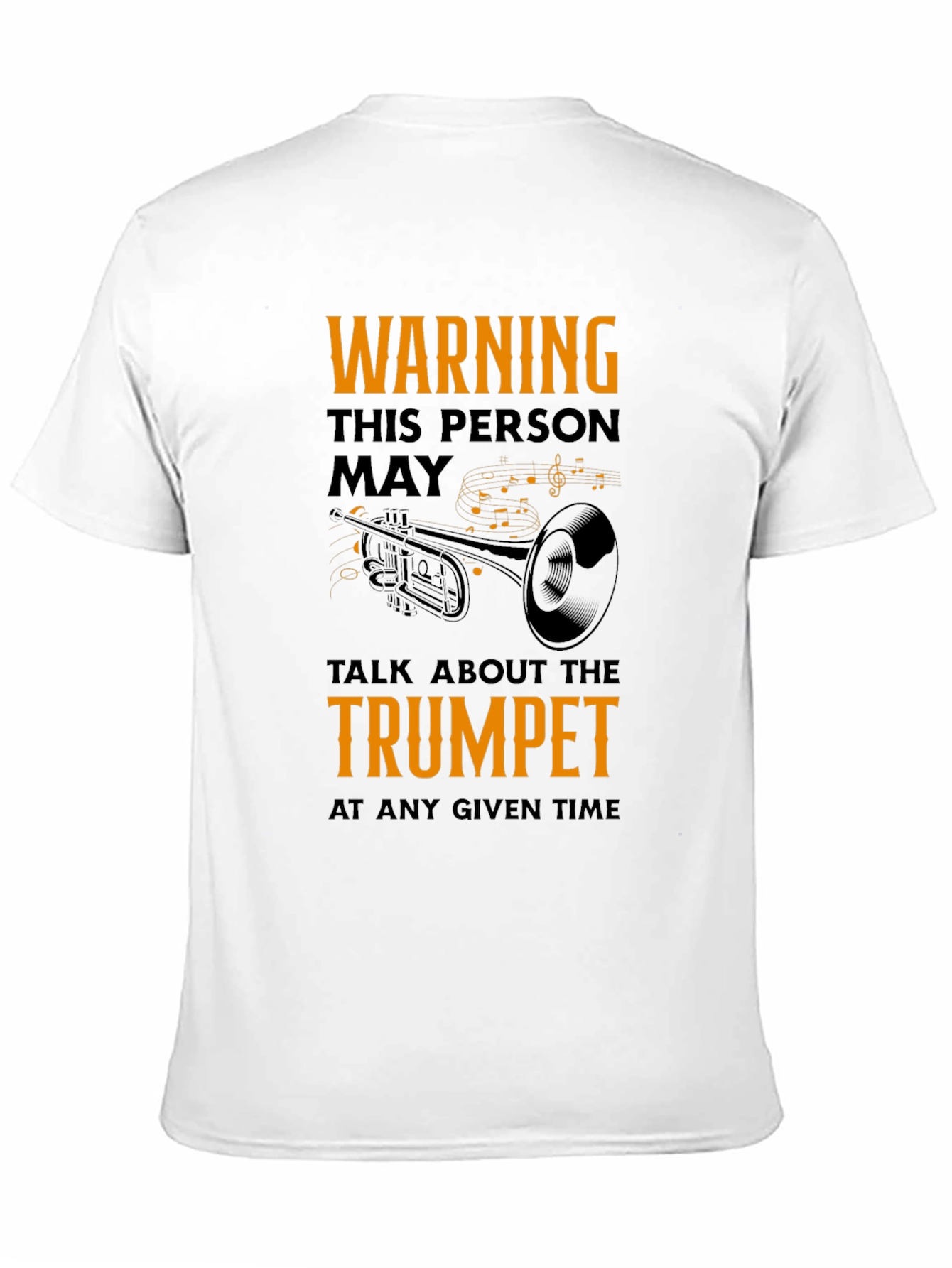 Black Warning Trumpet Player T-Shirt view 11