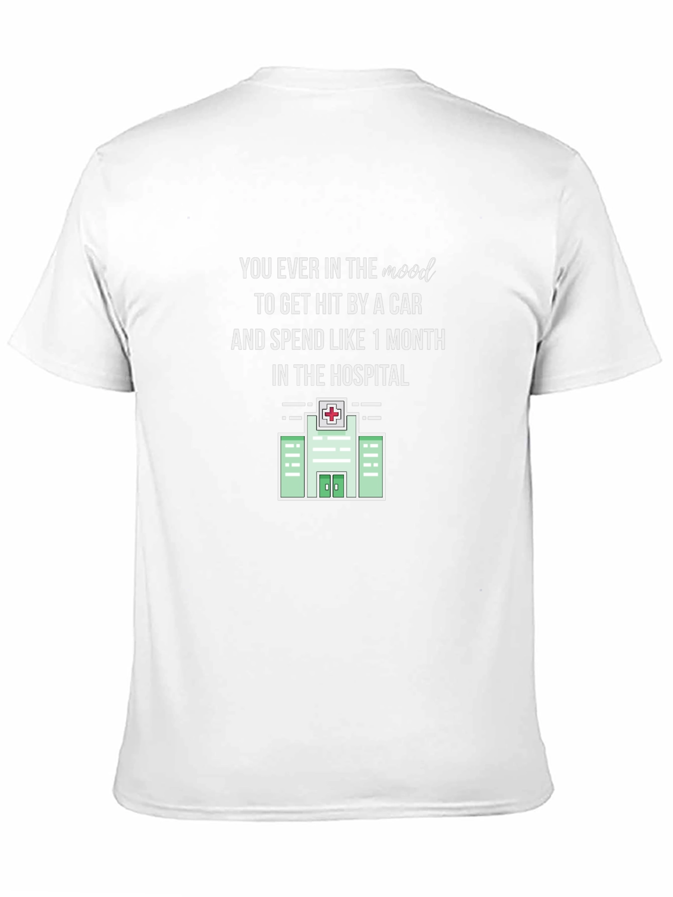 Black Humorous "Hit By A Car" T-Shirt view 11