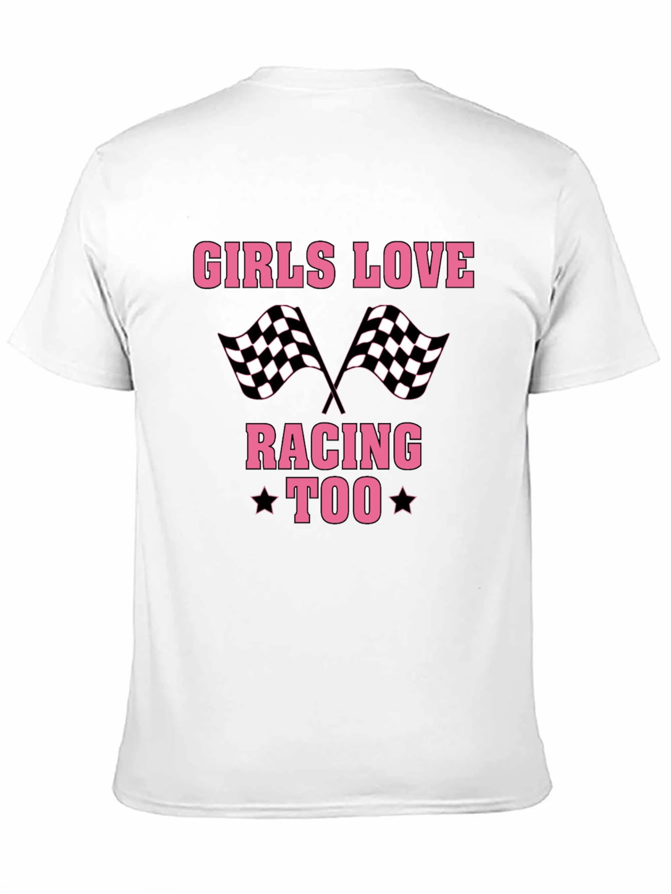 Black Girls Love Racing Too T-Shirt - Black view 11