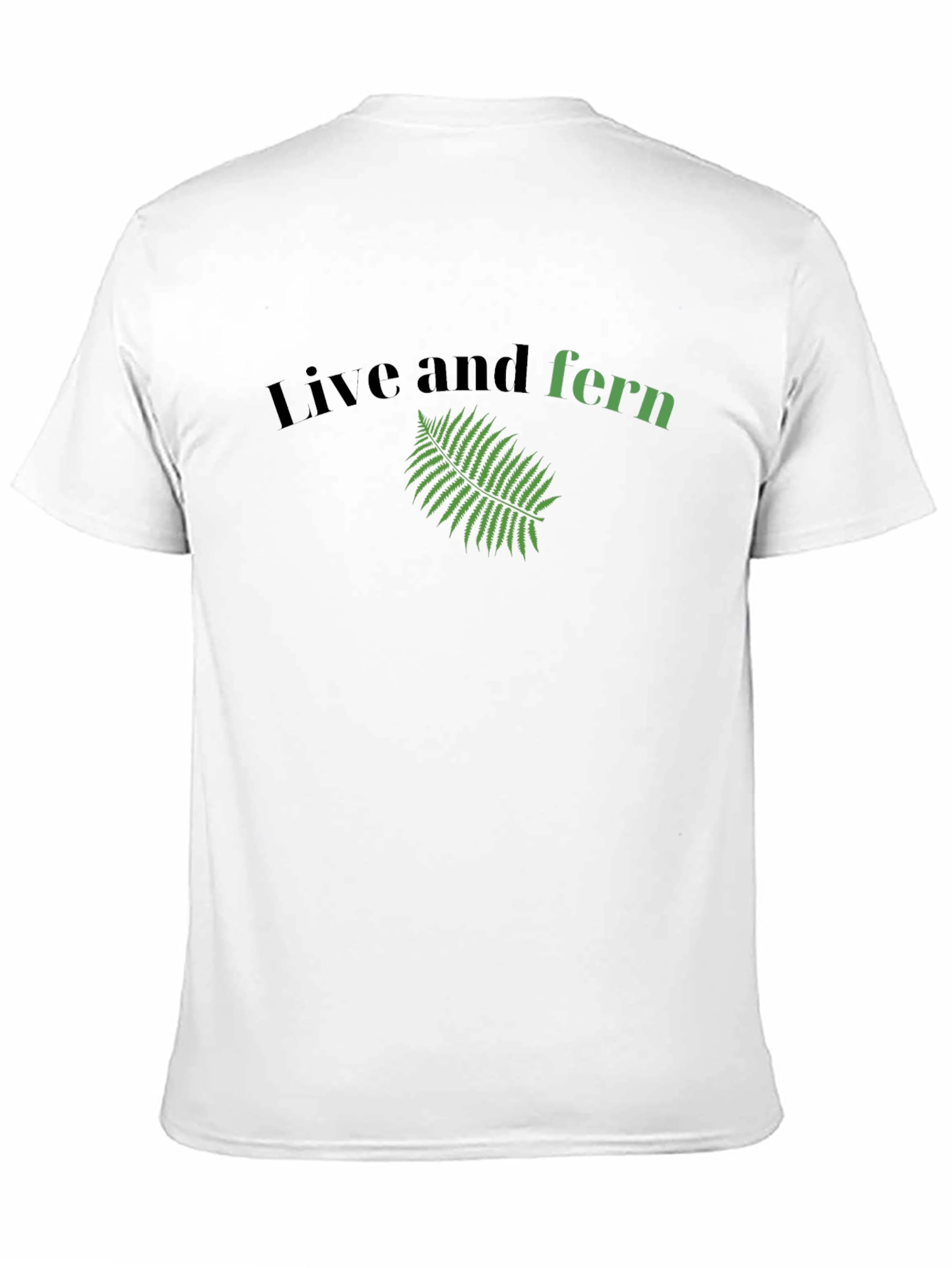 Black Live and Fern T-Shirt - Nature Inspired Tee view 11