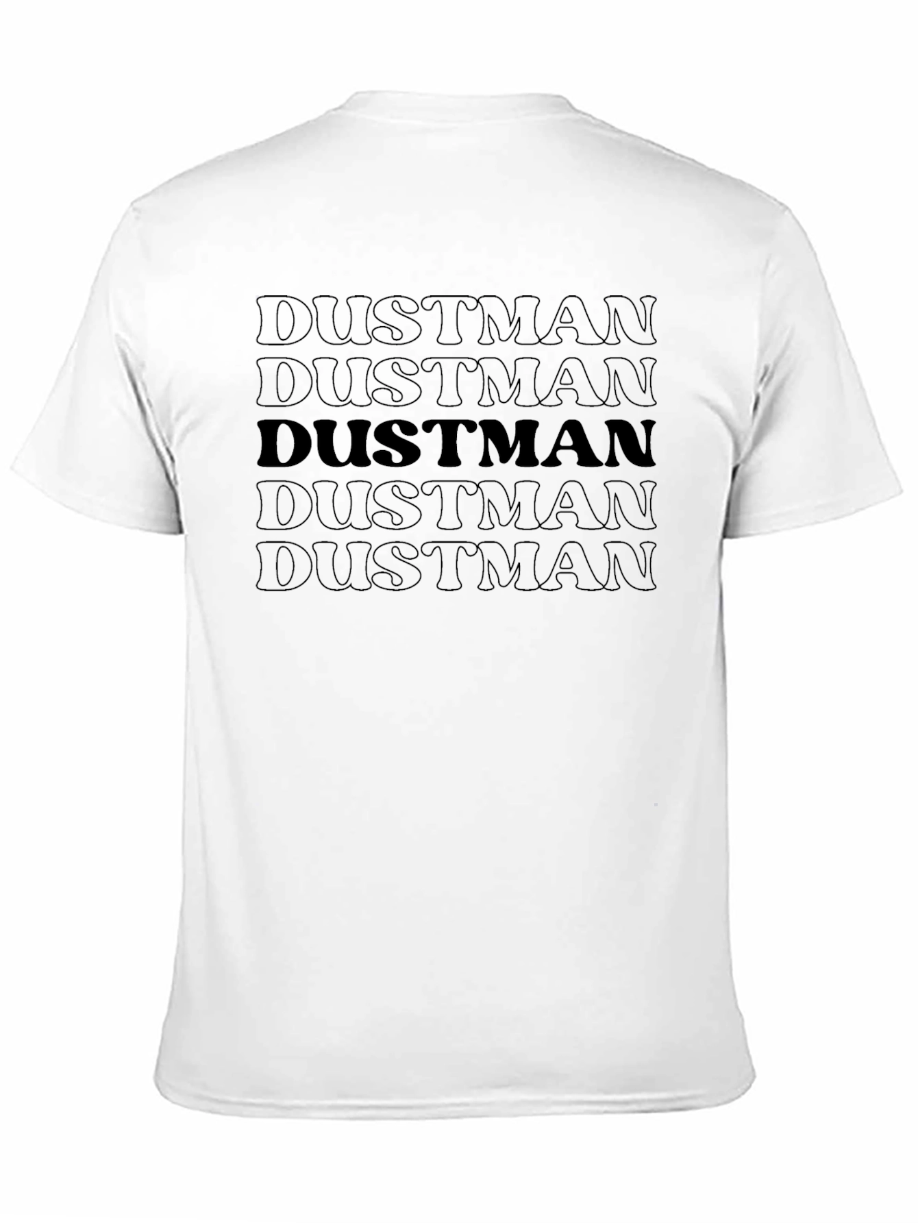 Black Dustman Print Black Cotton T-Shirt view 11