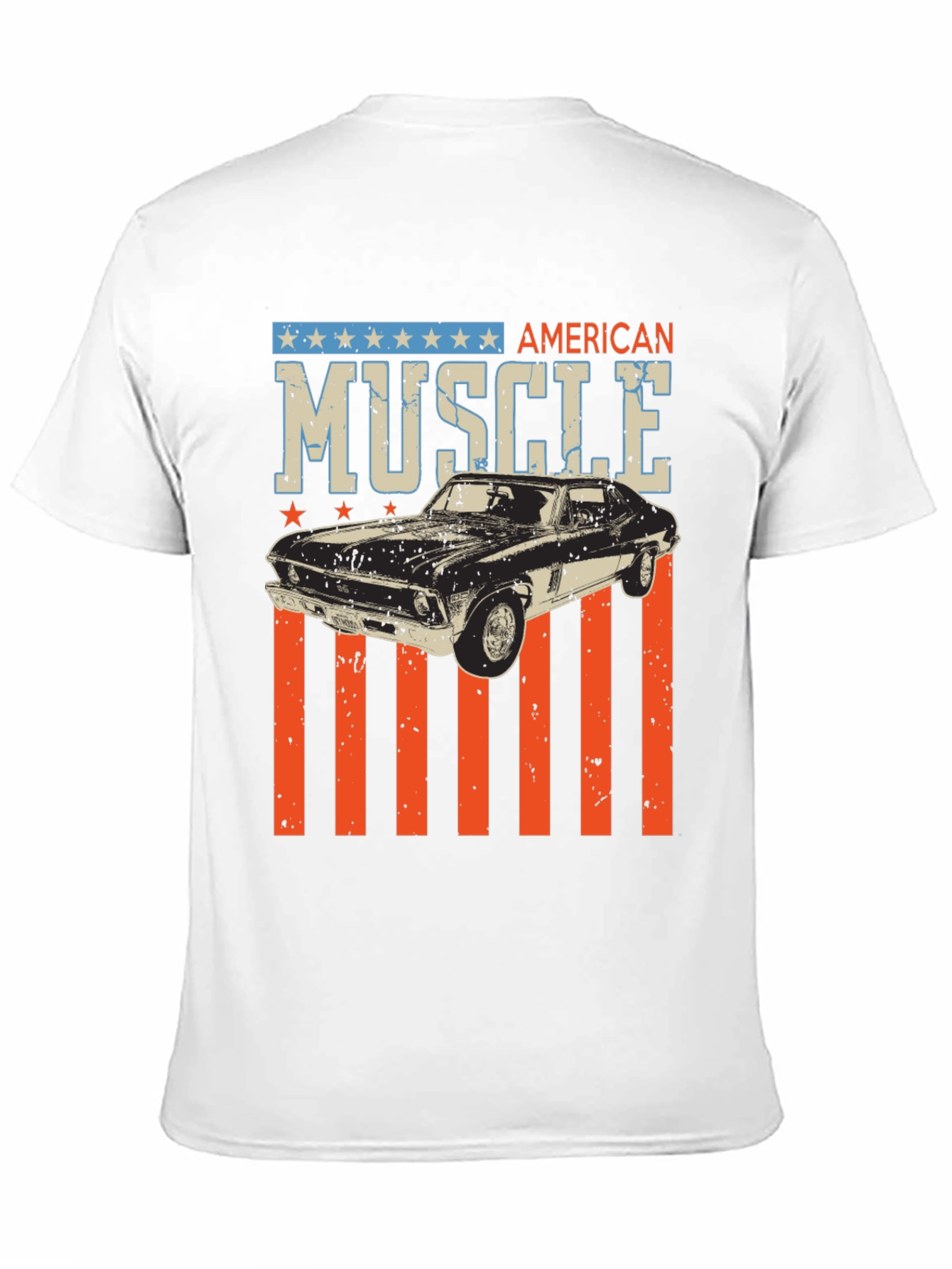 Black American Muscle Car Graphic Tee view 11