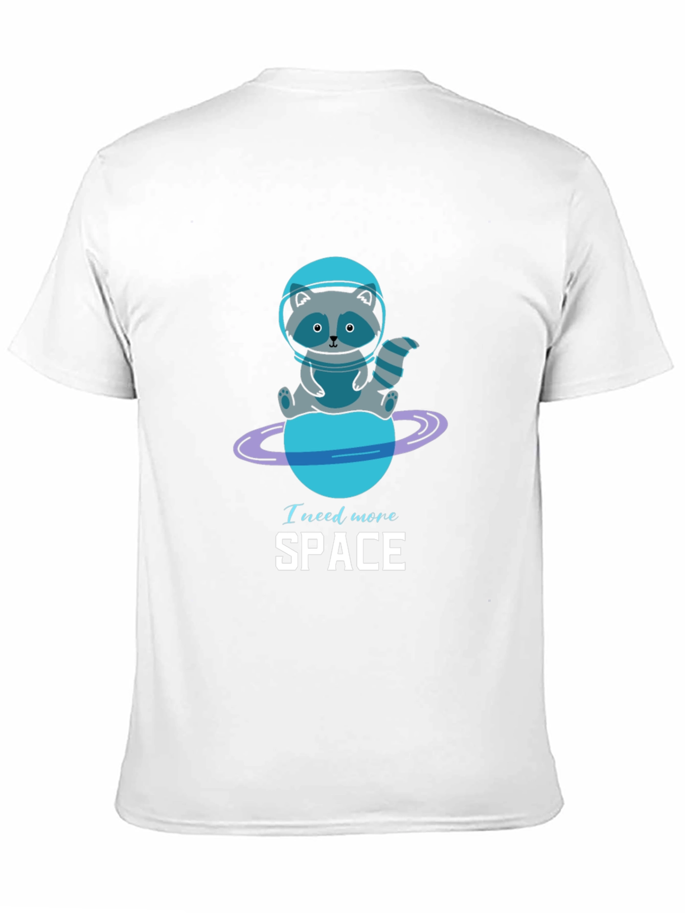 Black Need More Space Raccoon Graphic Tee view 11