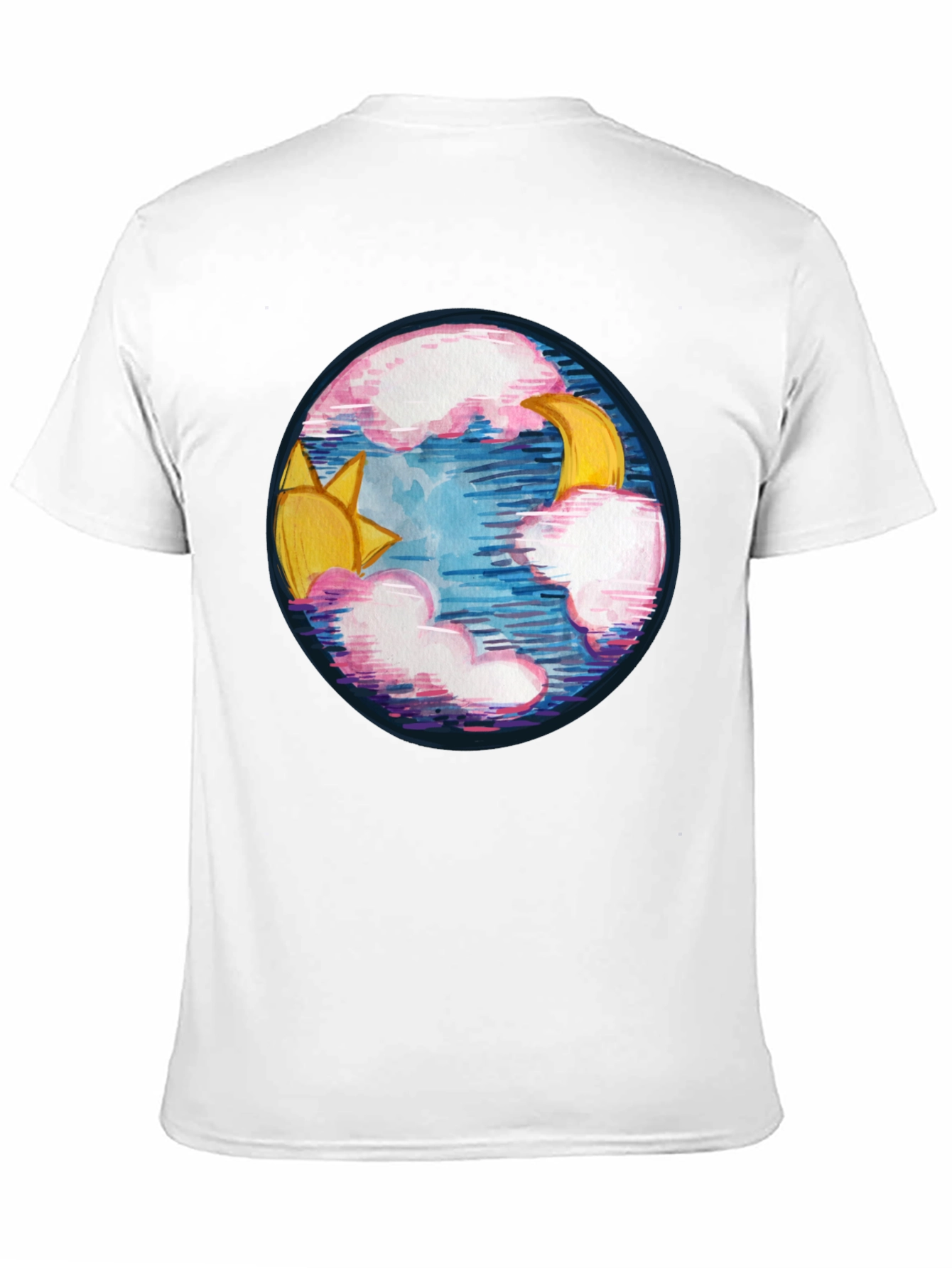 Black Sun & Moon Graphic Tee - Celestial Design view 11