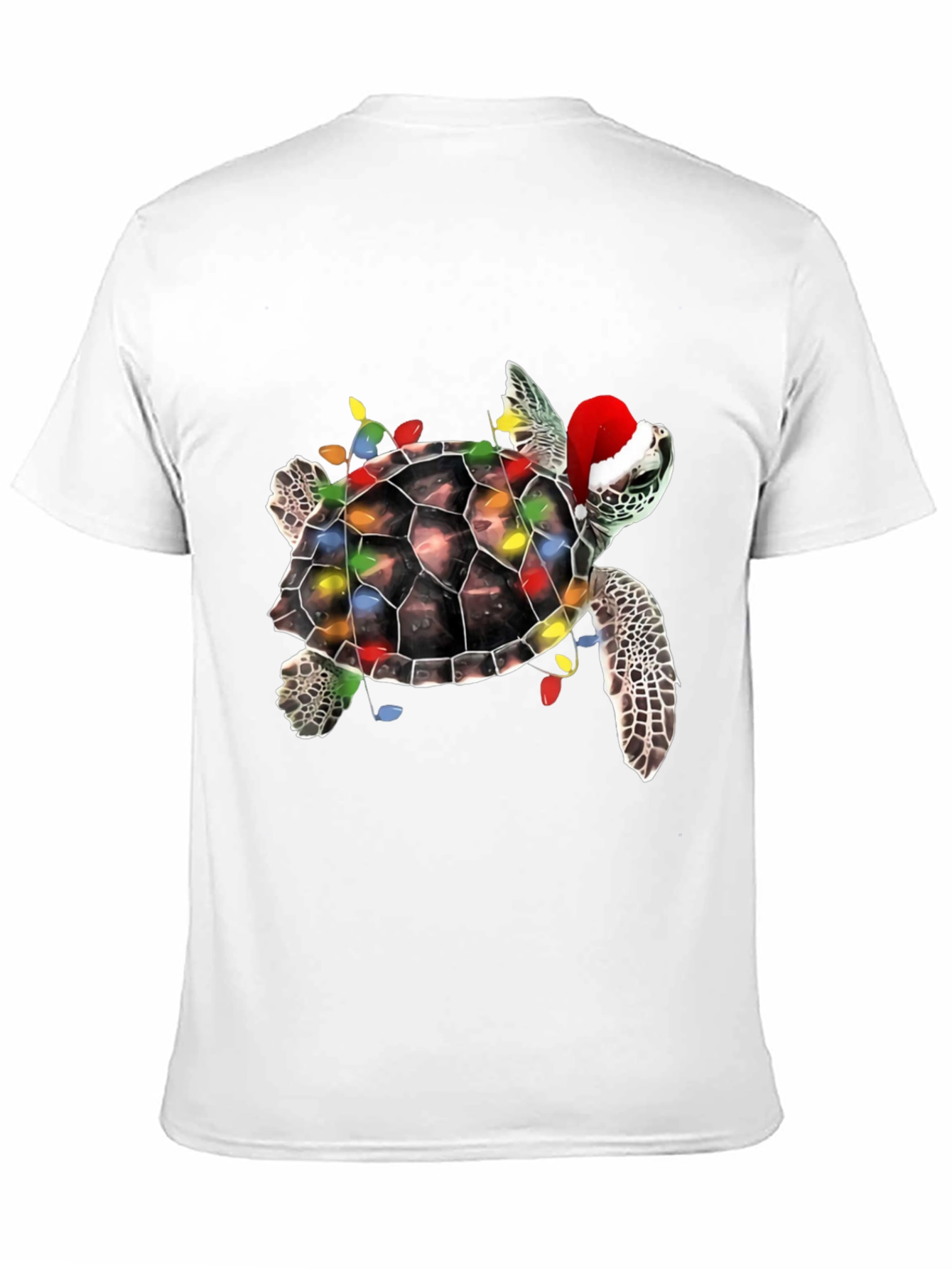 Black Festive Turtle Christmas T-Shirt view 11