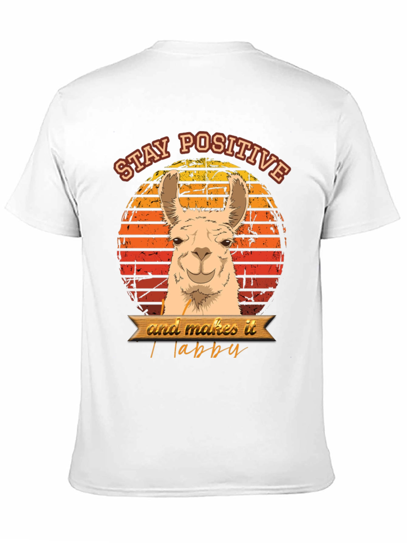 Black Stay Positive Llama T-Shirt view 11