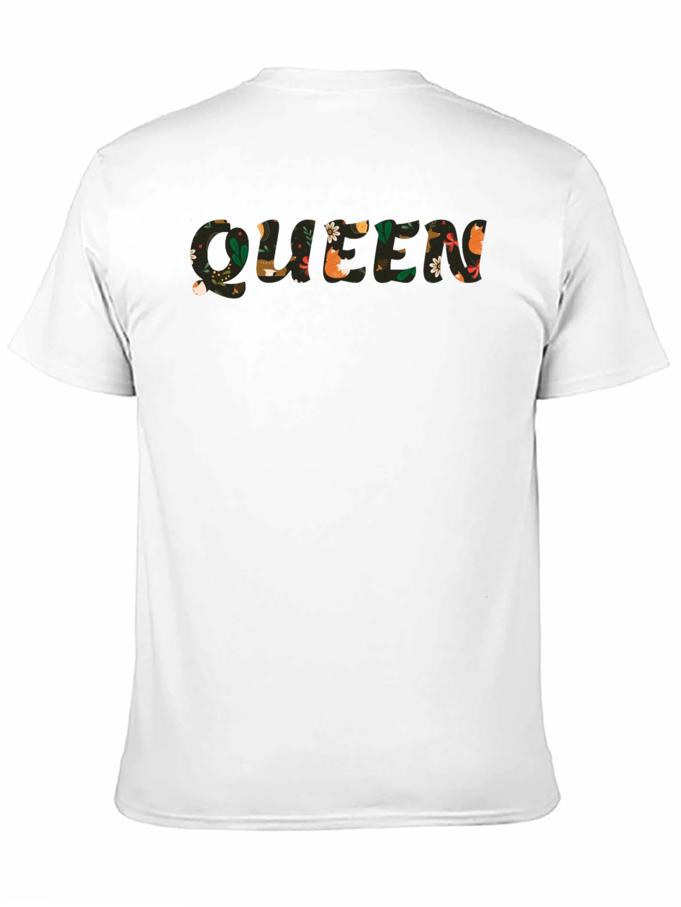 Black Floral Queen Graphic Black T-Shirt view 11