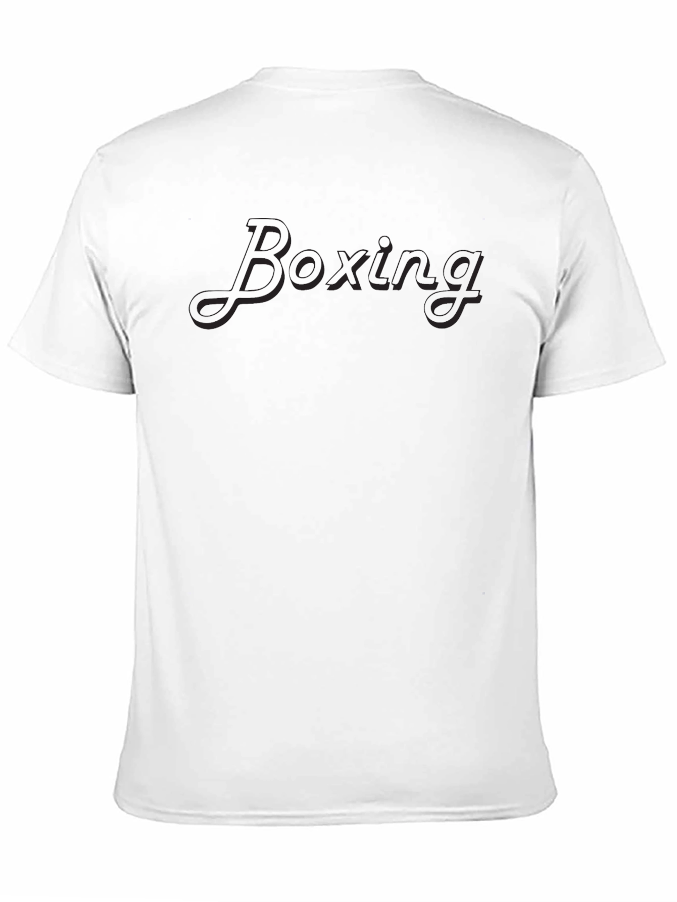 Black Men's Black Boxing Graphic Tee Casual Short Sleeve Shirt view 11