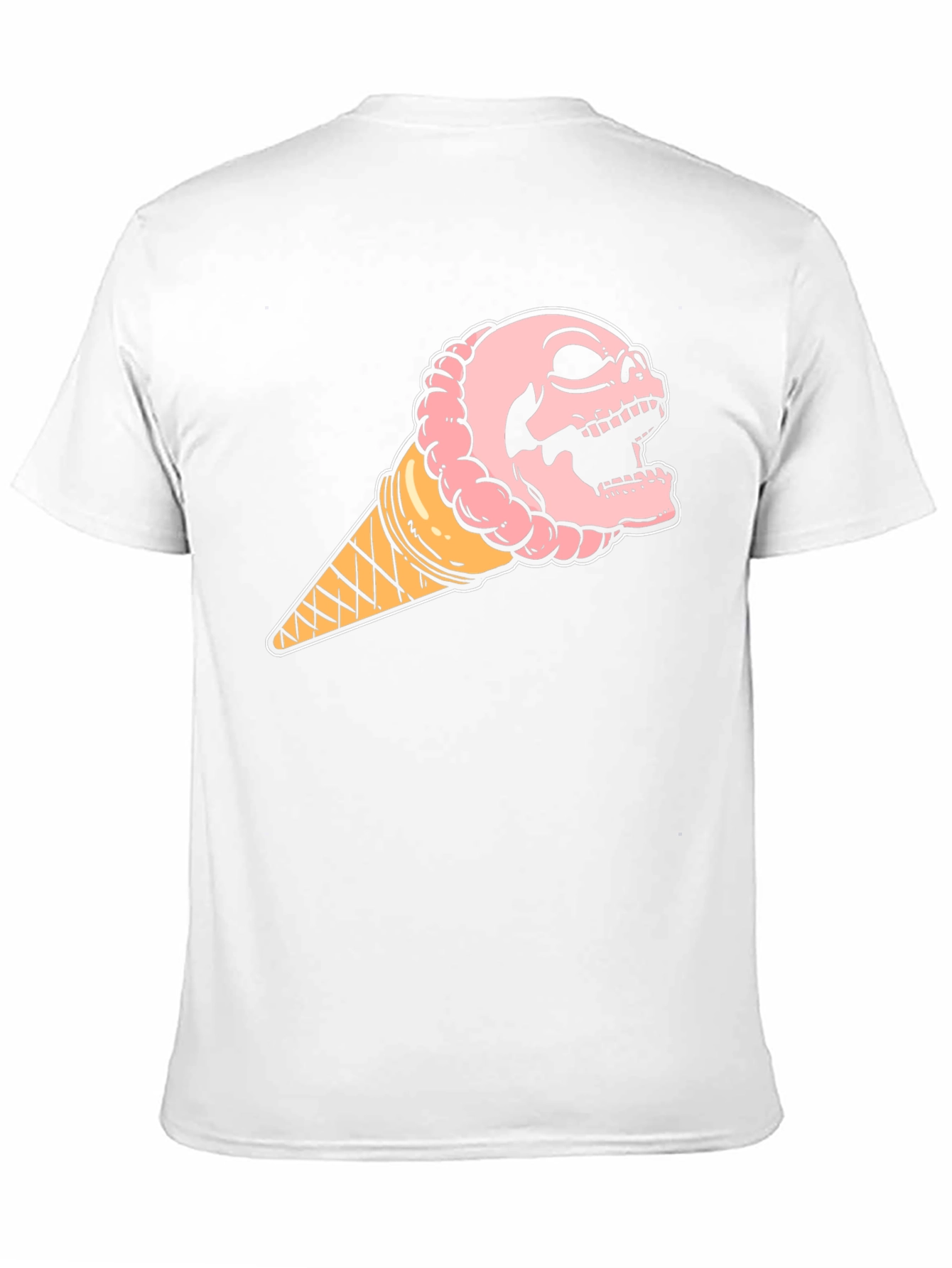 Black Skull Ice Cream T-Shirt - Unique Graphic Tee view 11