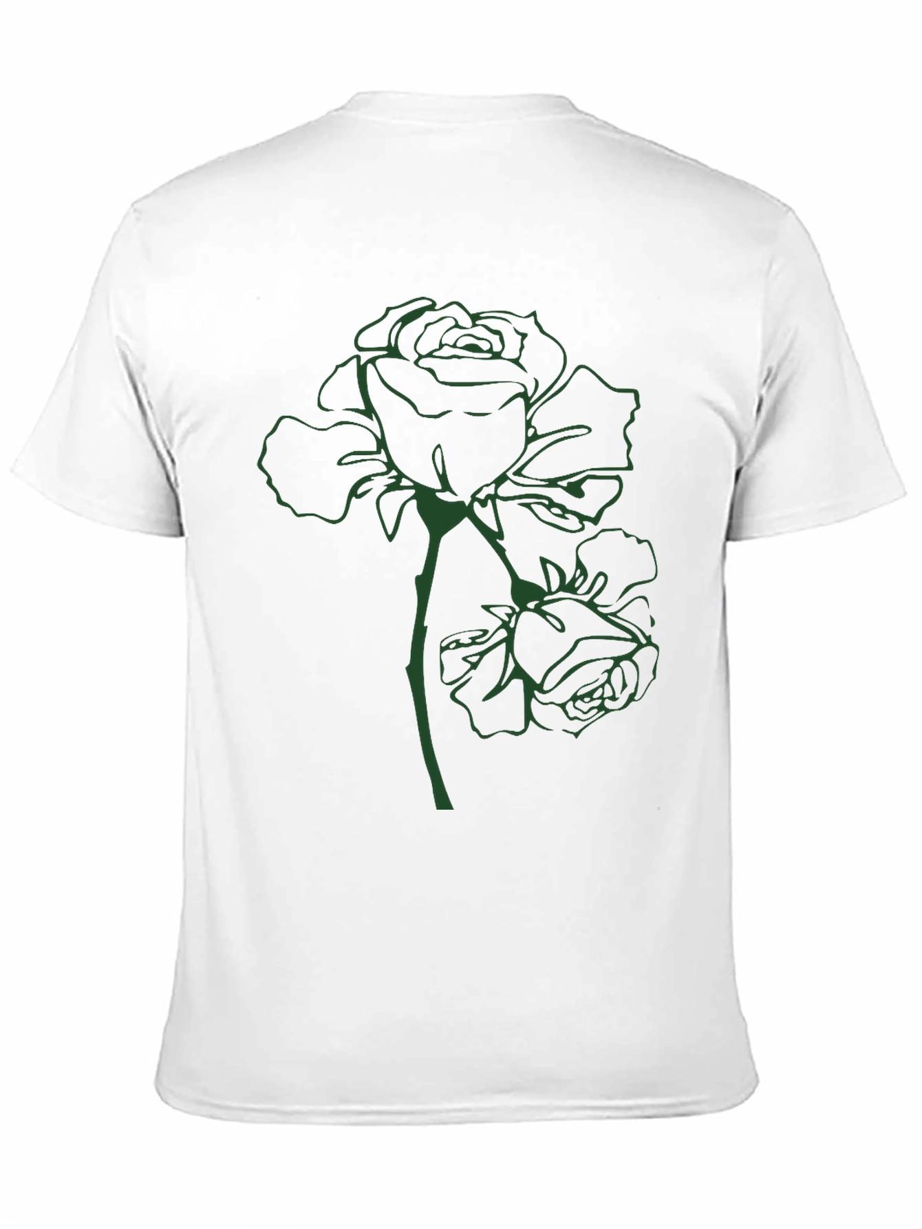 Black Green Rose Graphic Tee - Stylish Comfort view 11