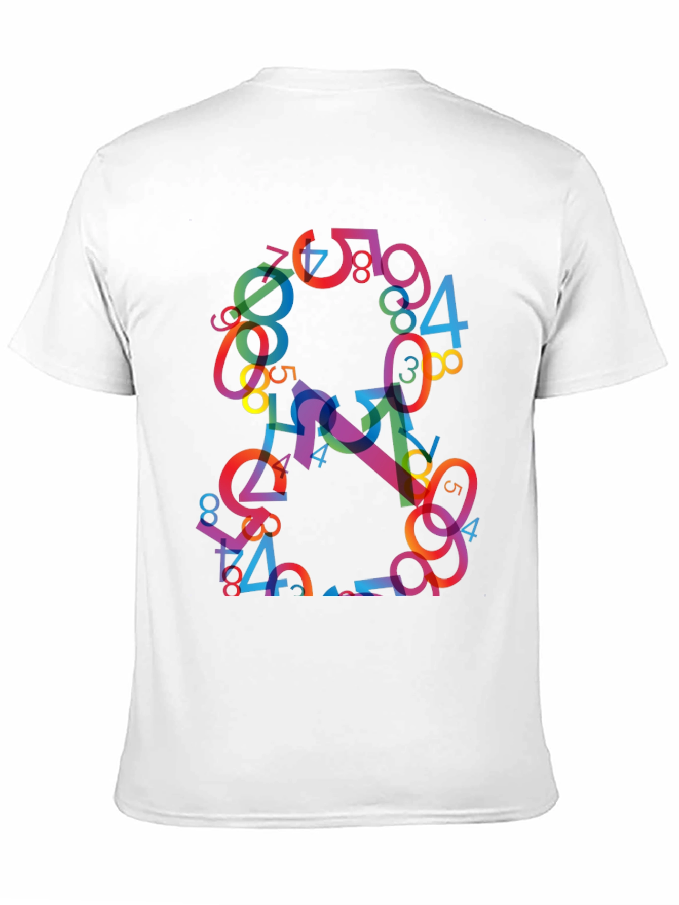 Black Abstract Number Graphic T-Shirt view 11