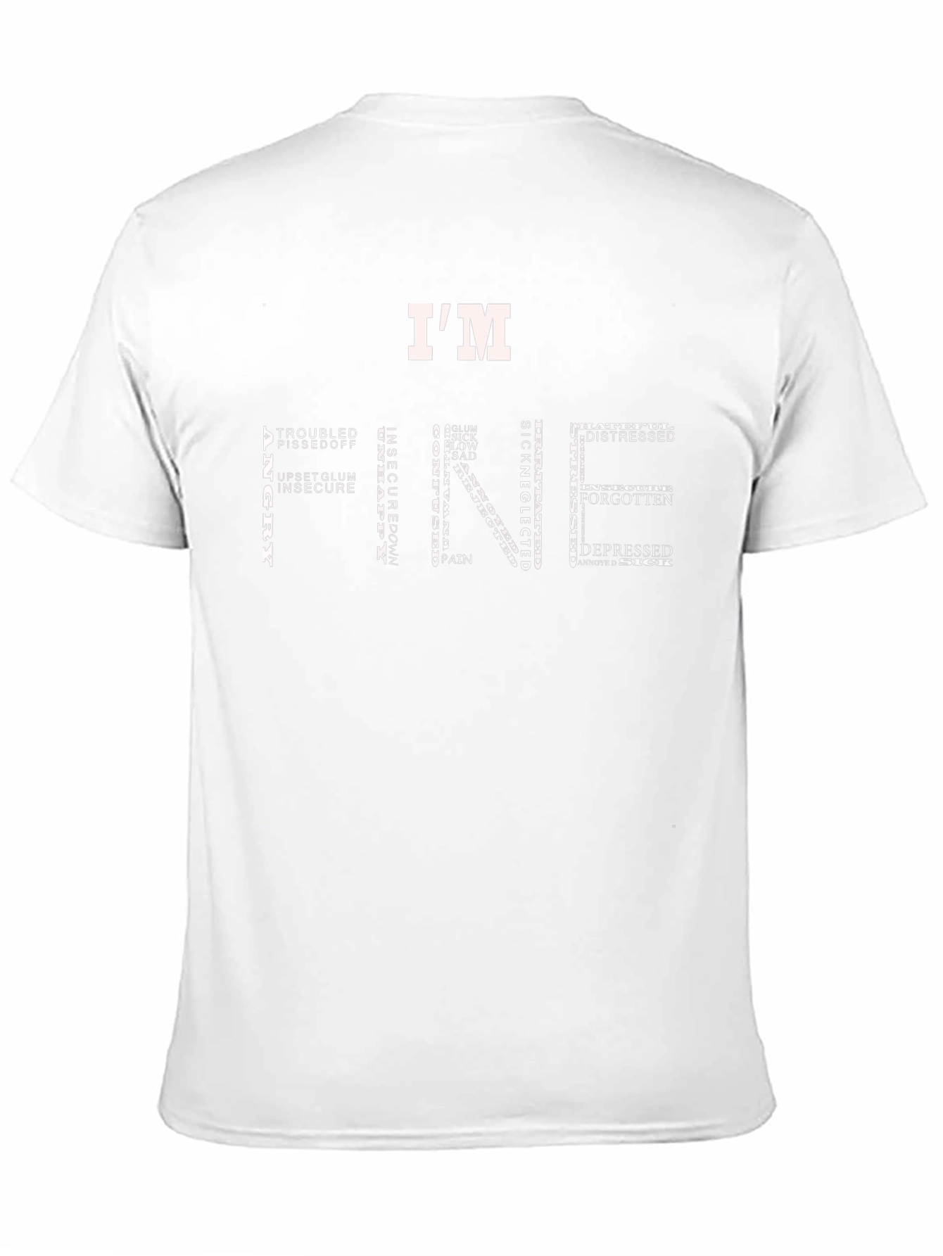 Black I'm Fine Graphic T-Shirt view 11