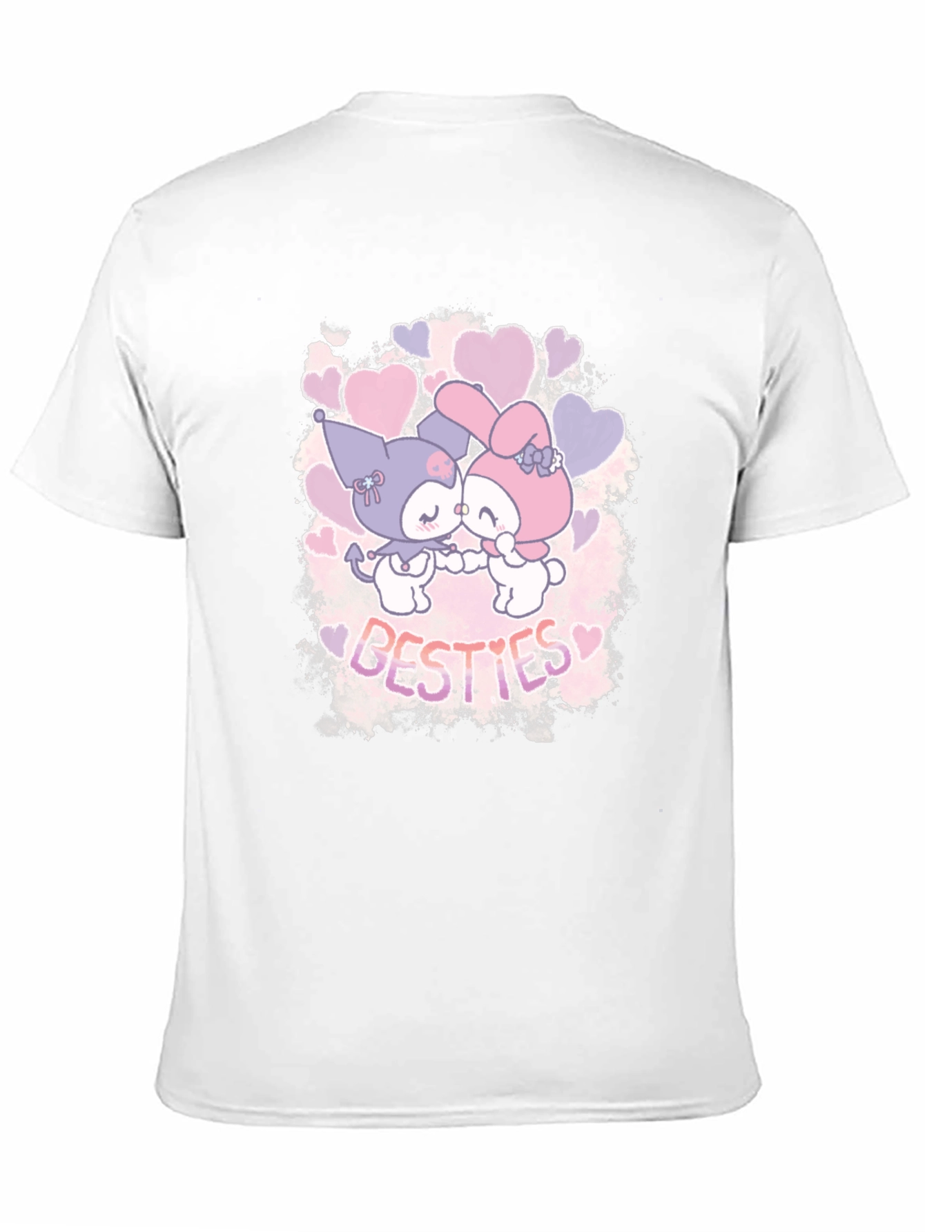 Black Kawaii Besties Graphic Tee - Cute Cartoon Shirt view 11
