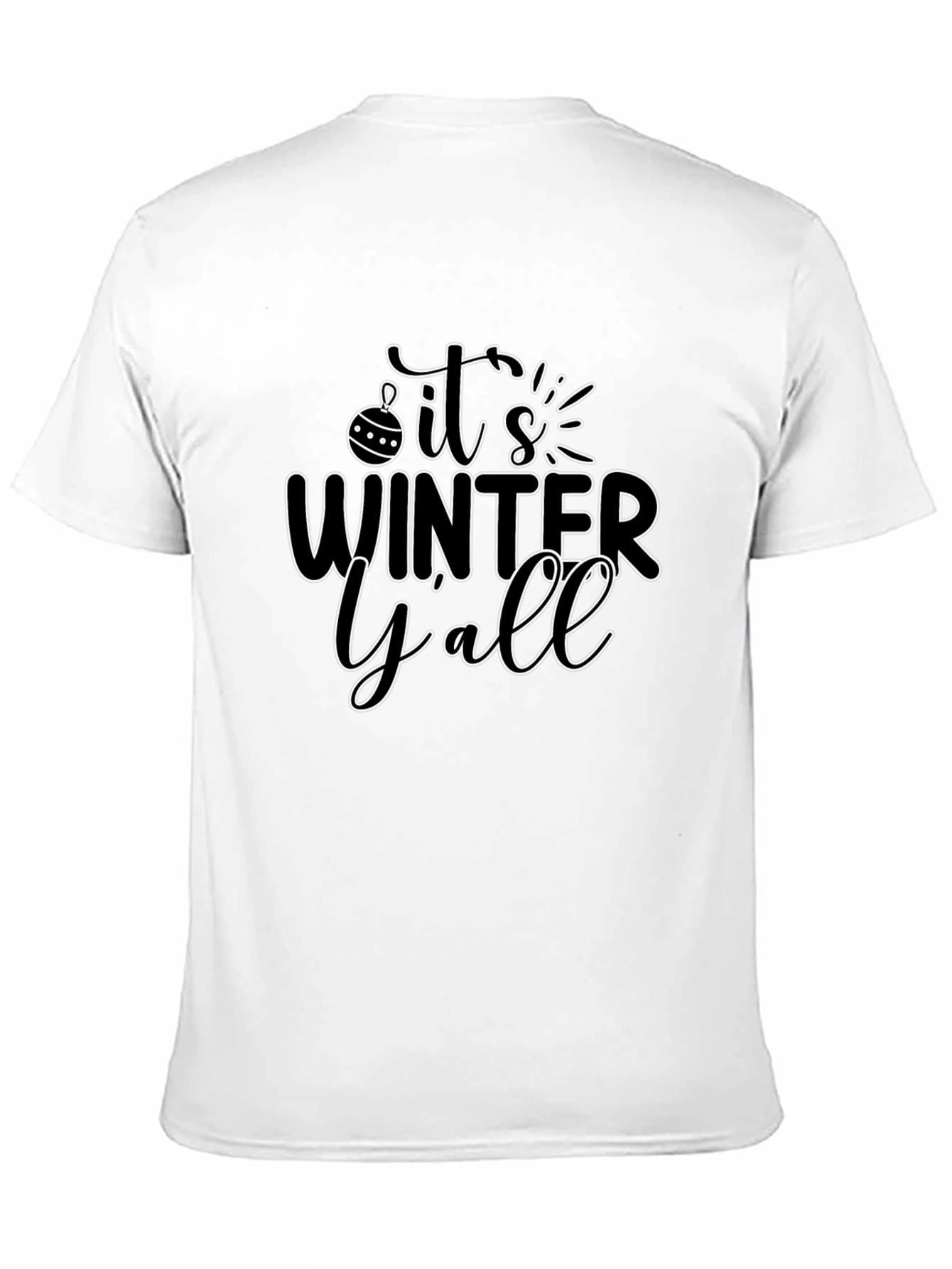 Black It's Winter Y'all Black Graphic Tee view 11