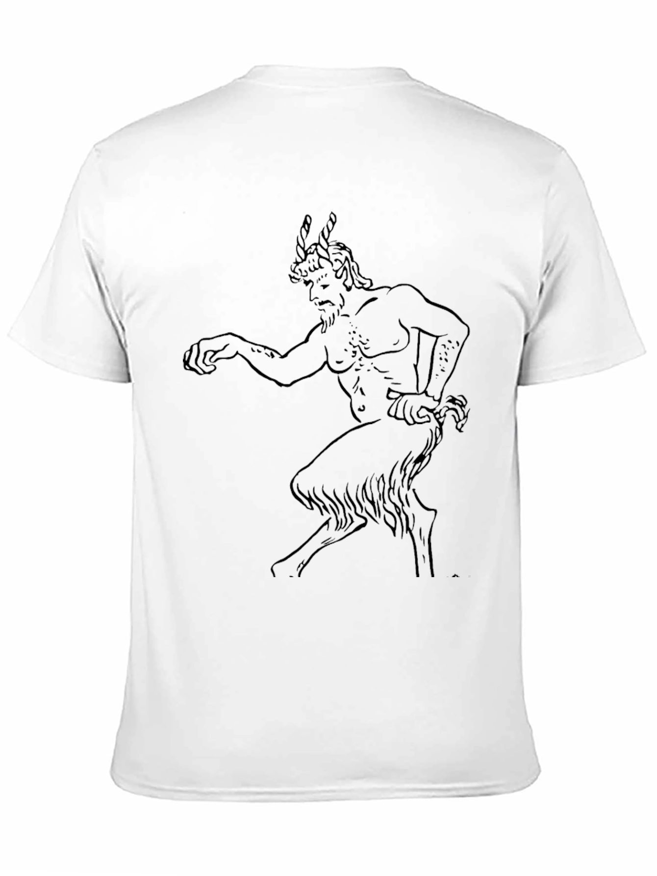 Black Mythical Faun Graphic Tee - Black Cotton T-Shirt view 11