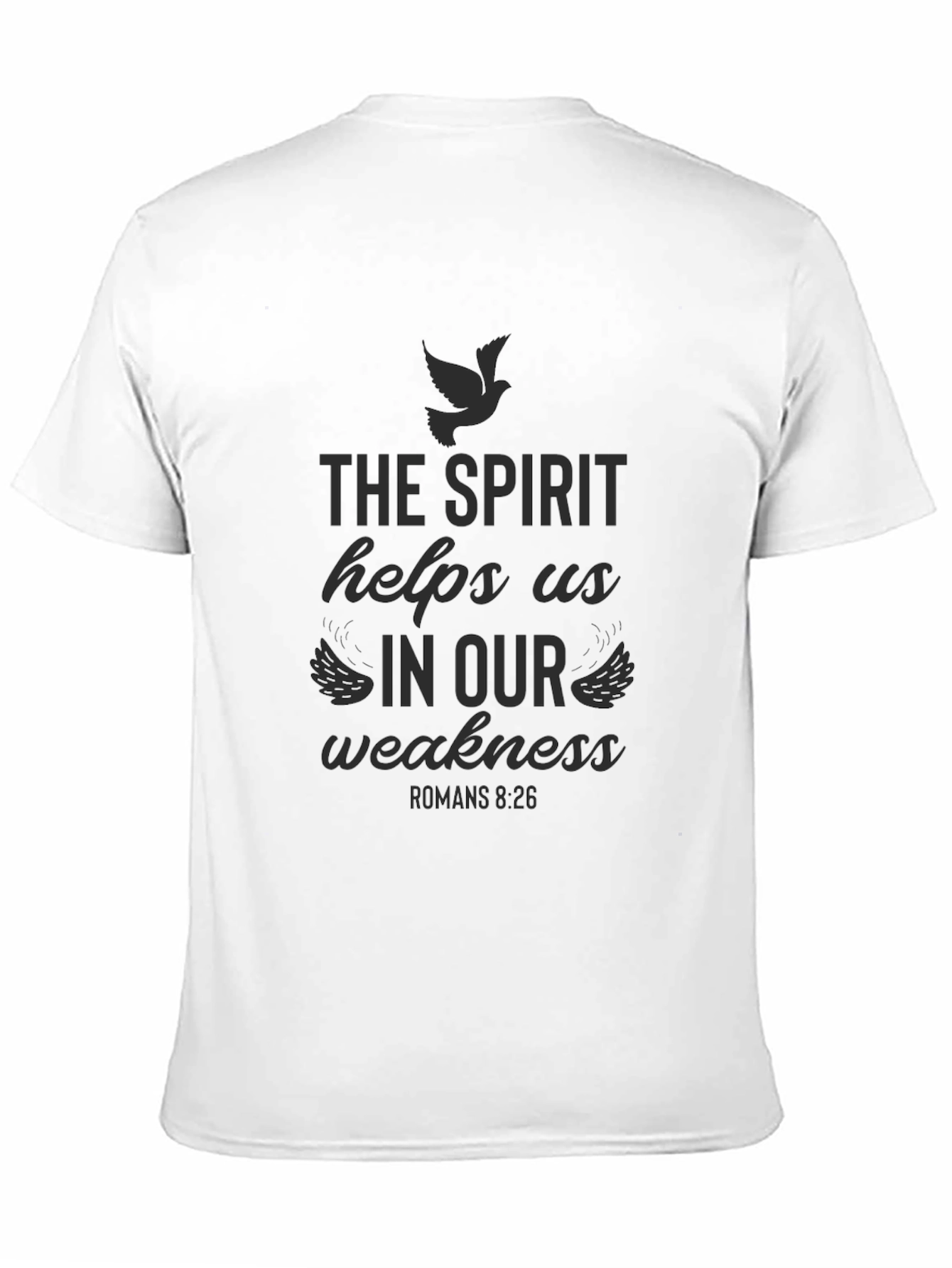 Black The Spirit Helps Us Graphic Tee - Black view 11