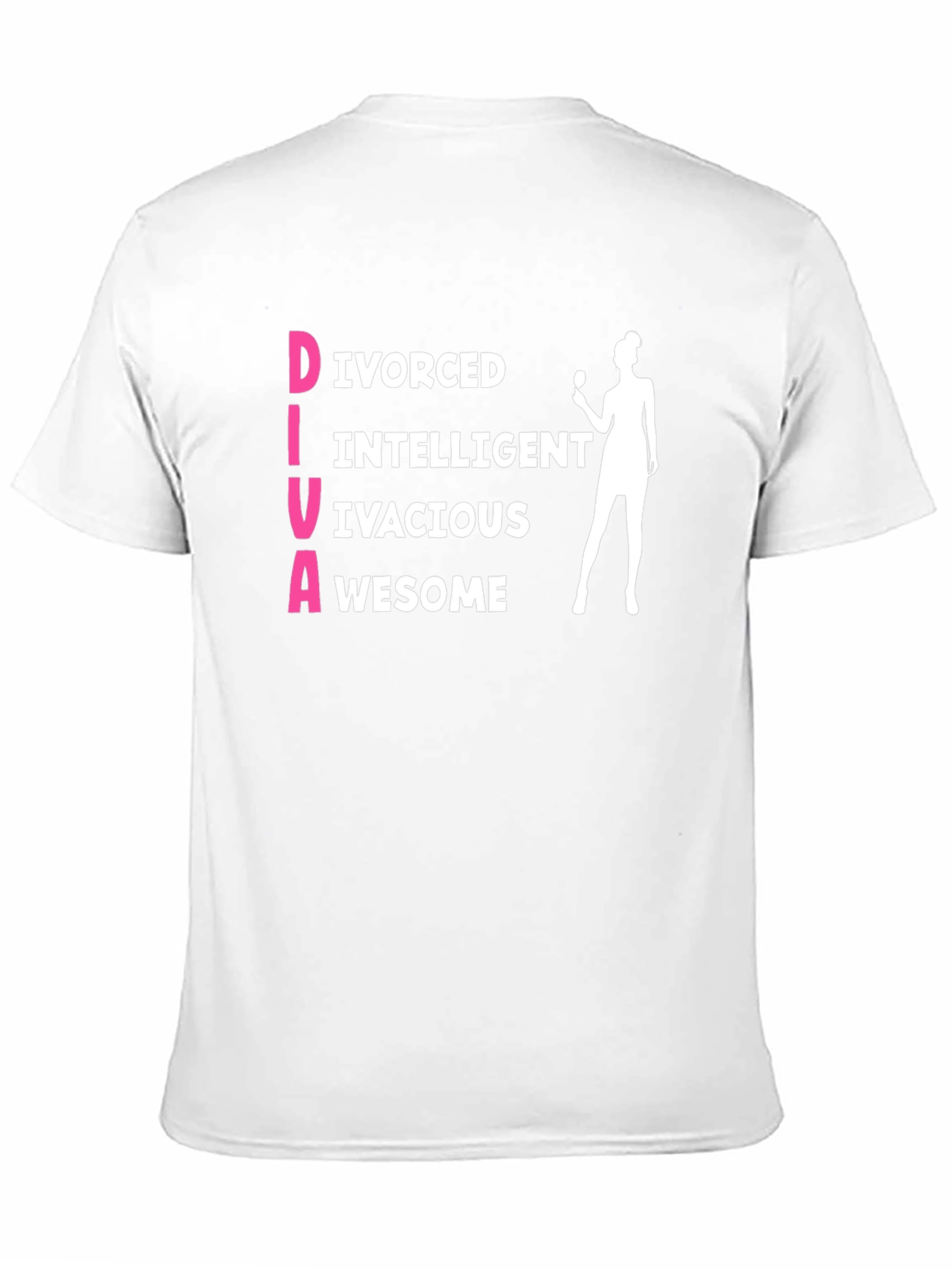 Black Funny DIVA Graphic T-Shirt - Divorced Intelligent Vivacious Awesome view 11