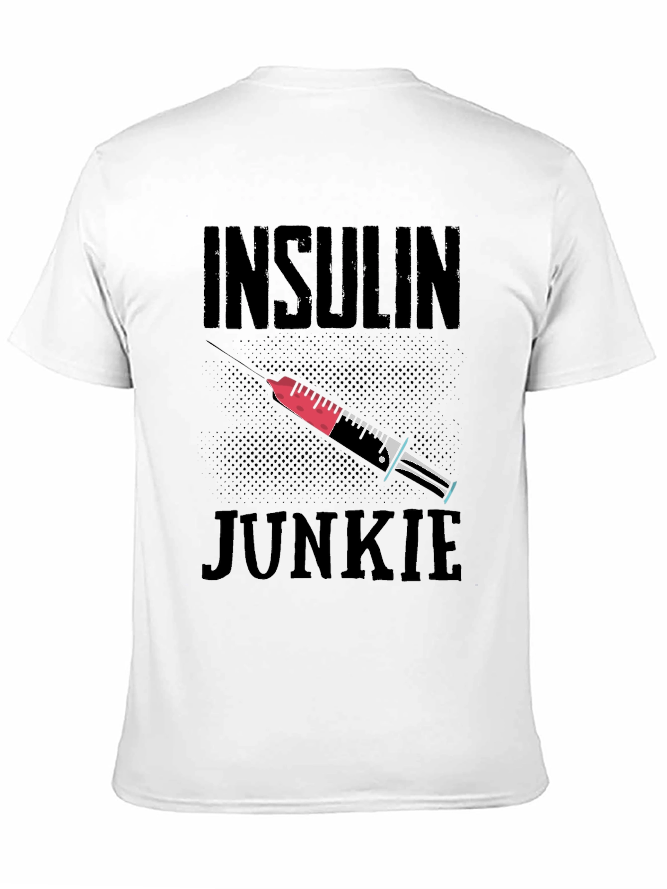 Black Insulin Junkie Graphic Tee view 11