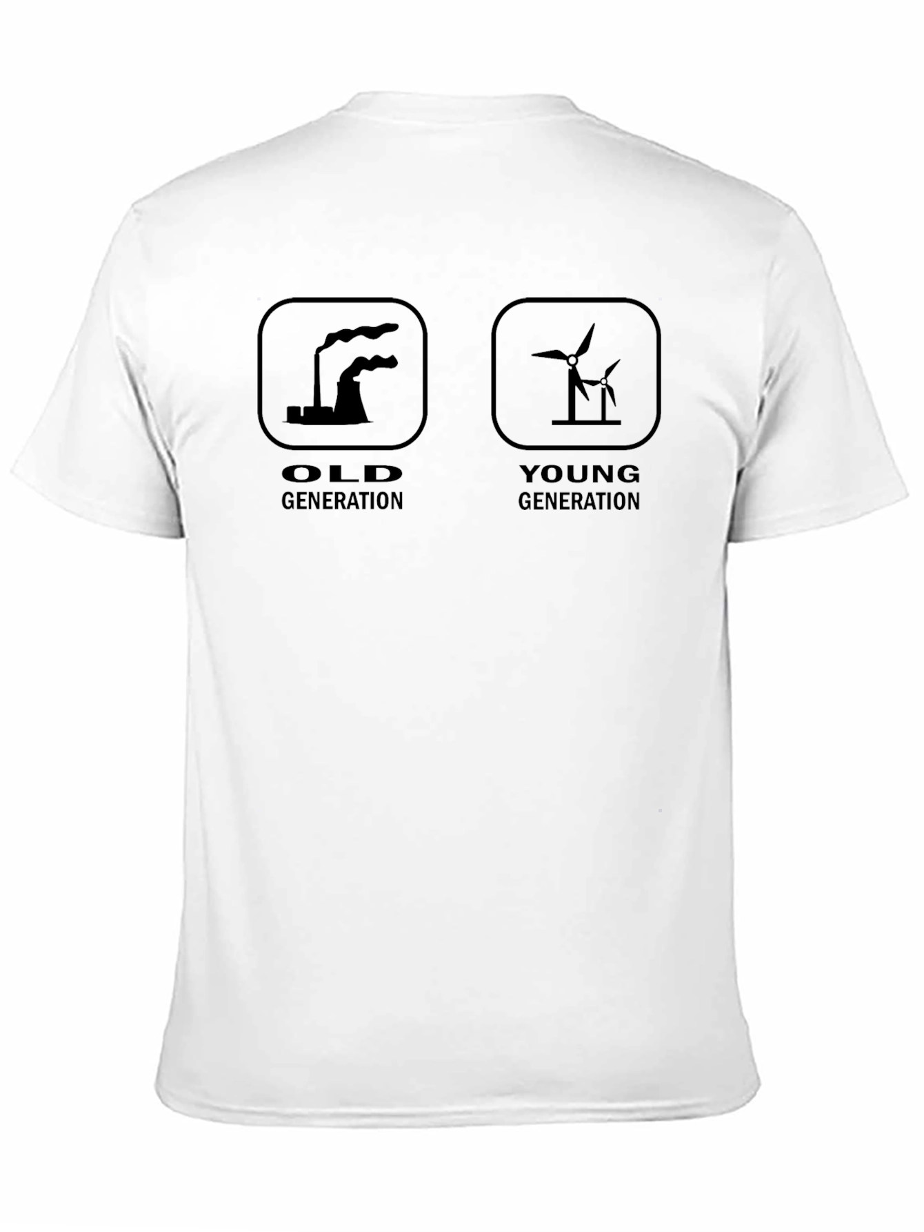 Black Old vs Young Generation Graphic Tee view 11