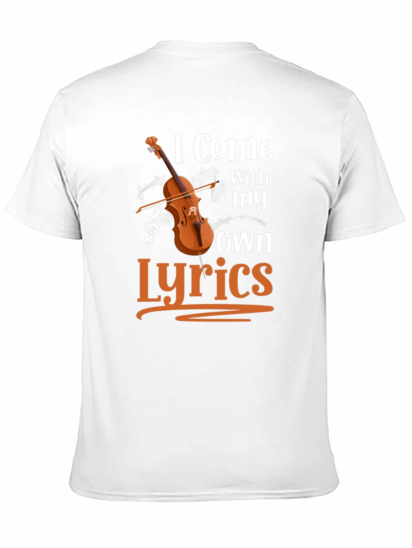 Black I Come With My Own Lyrics Graphic T-Shirt view 11