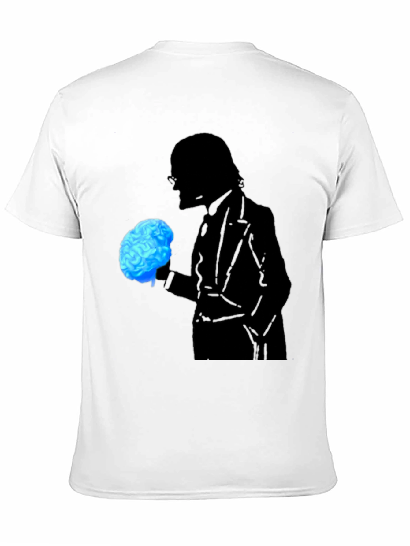 Black Brain Silhouette Graphic Tee view 11