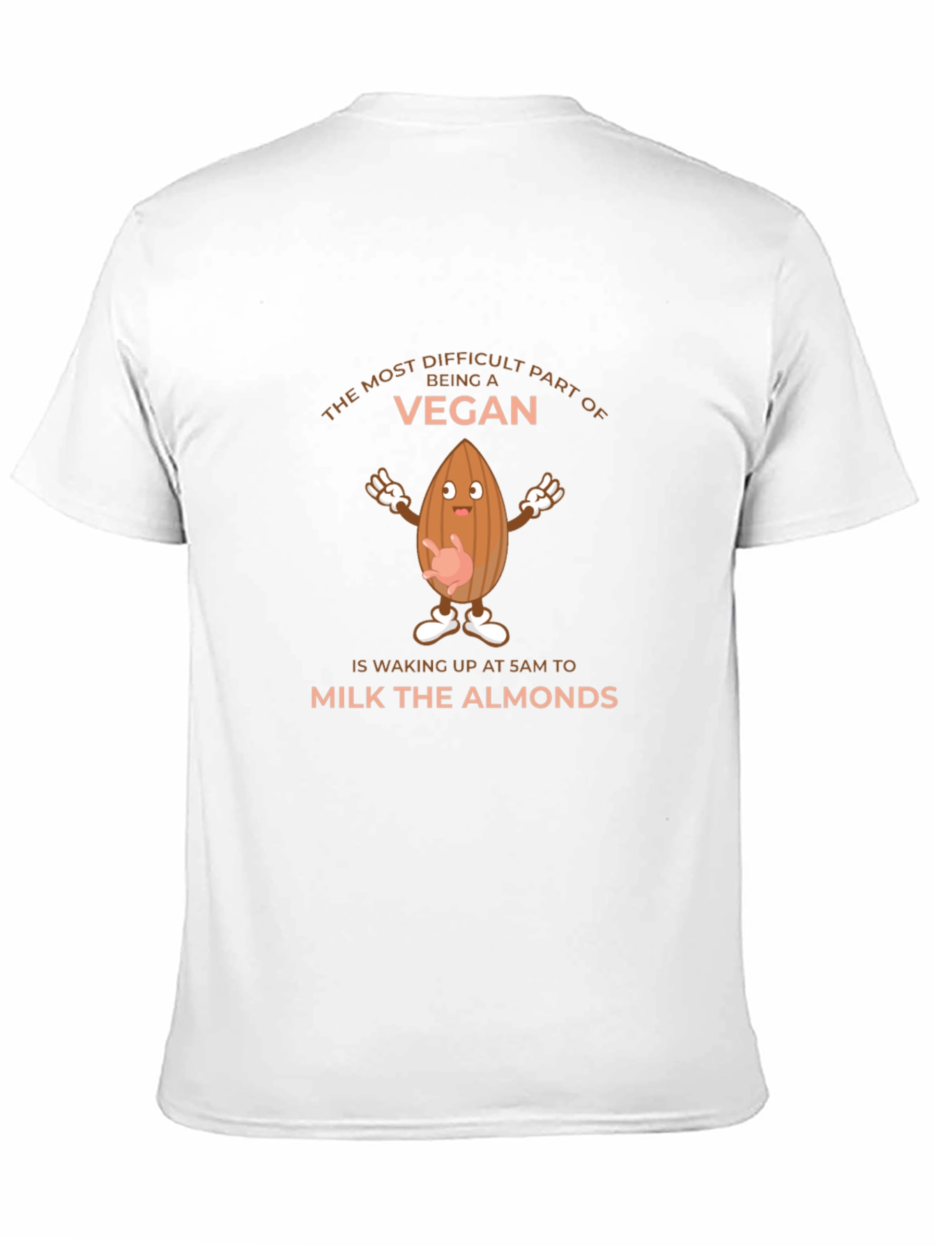 Black Funny Vegan T-Shirt - Milk the Almonds Tee view 11