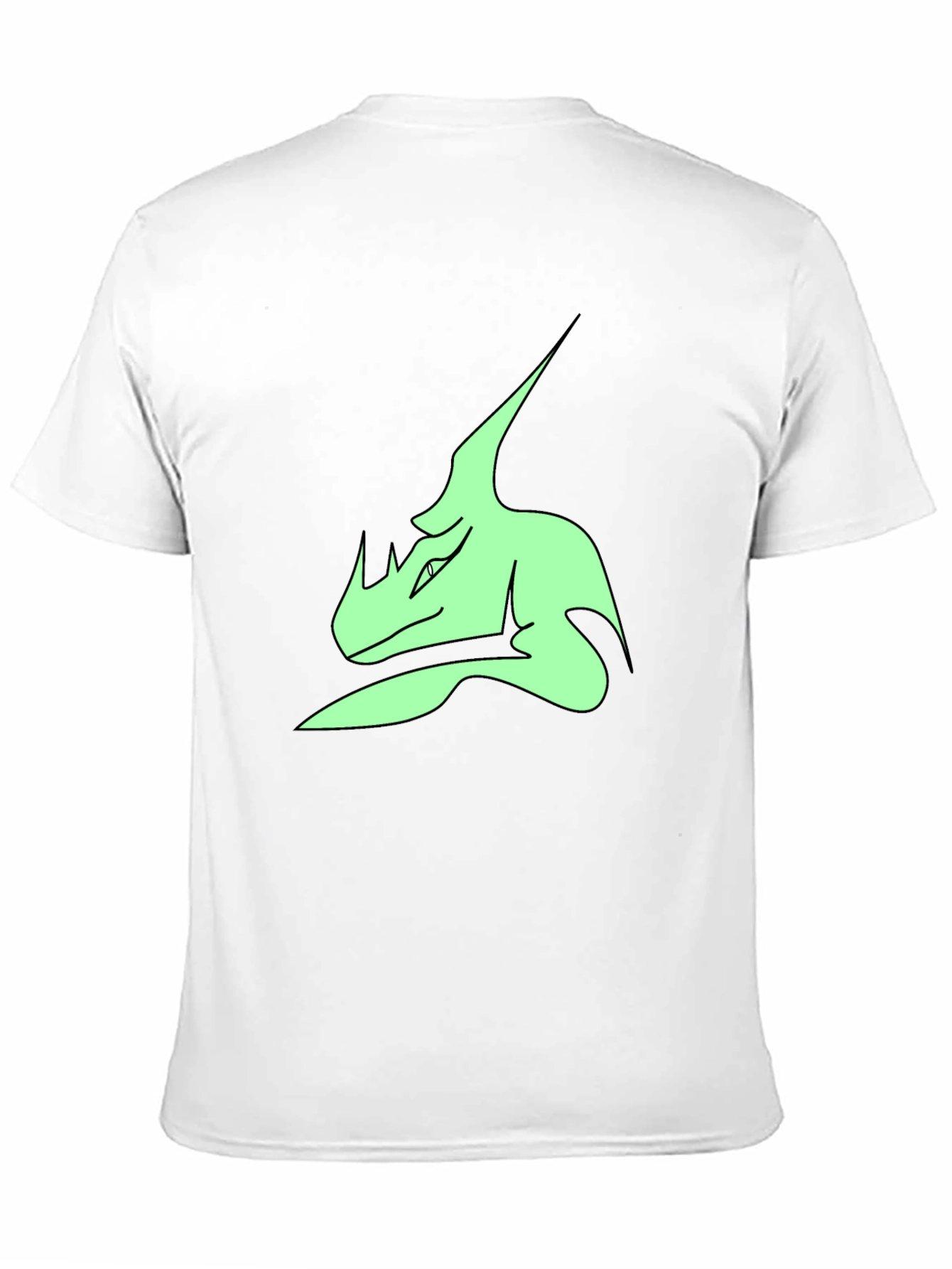 Black Stylish Black T-Shirt with Green Dinosaur Graphic Print view 11