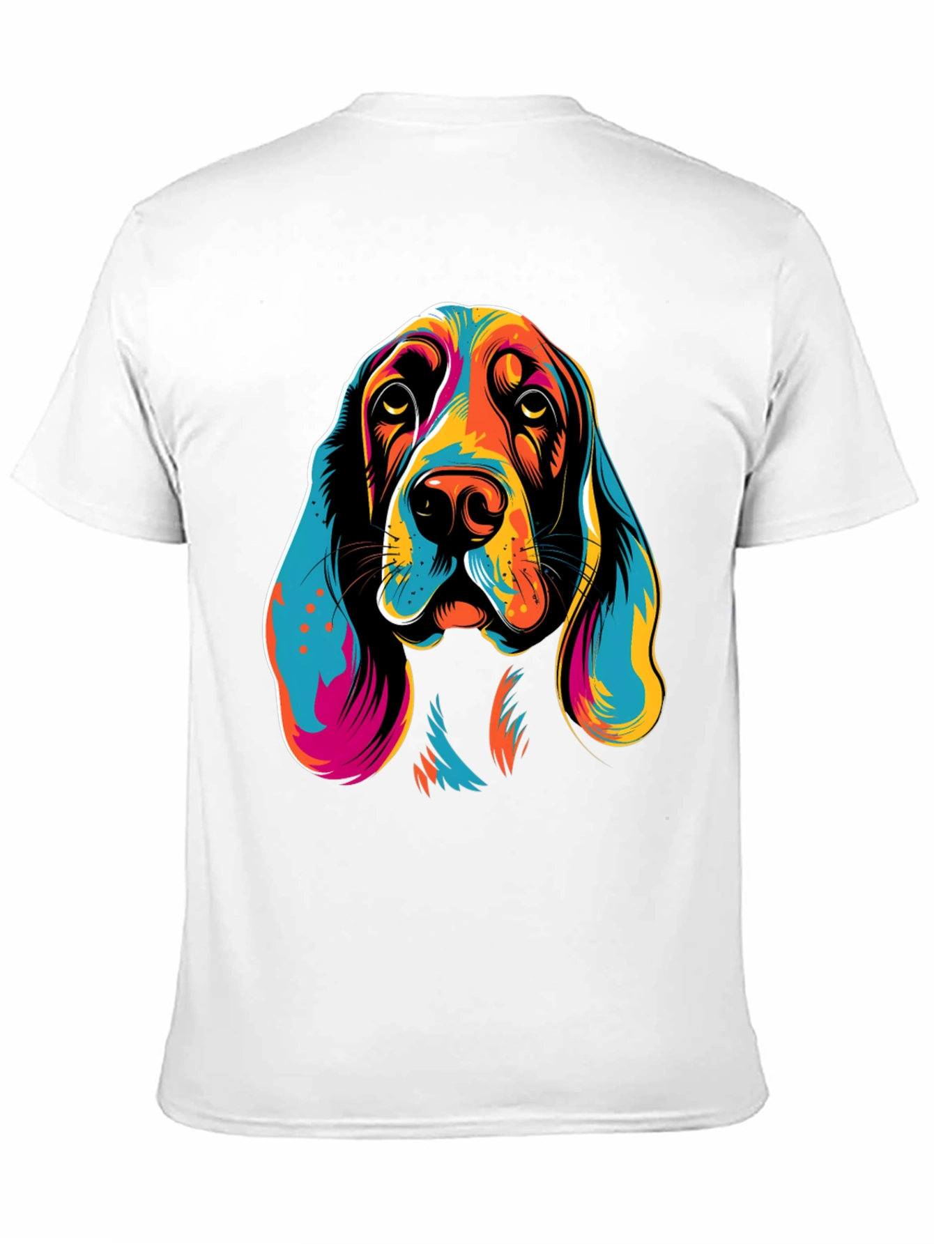 Black Vibrant Dog Graphic T-Shirt view 11