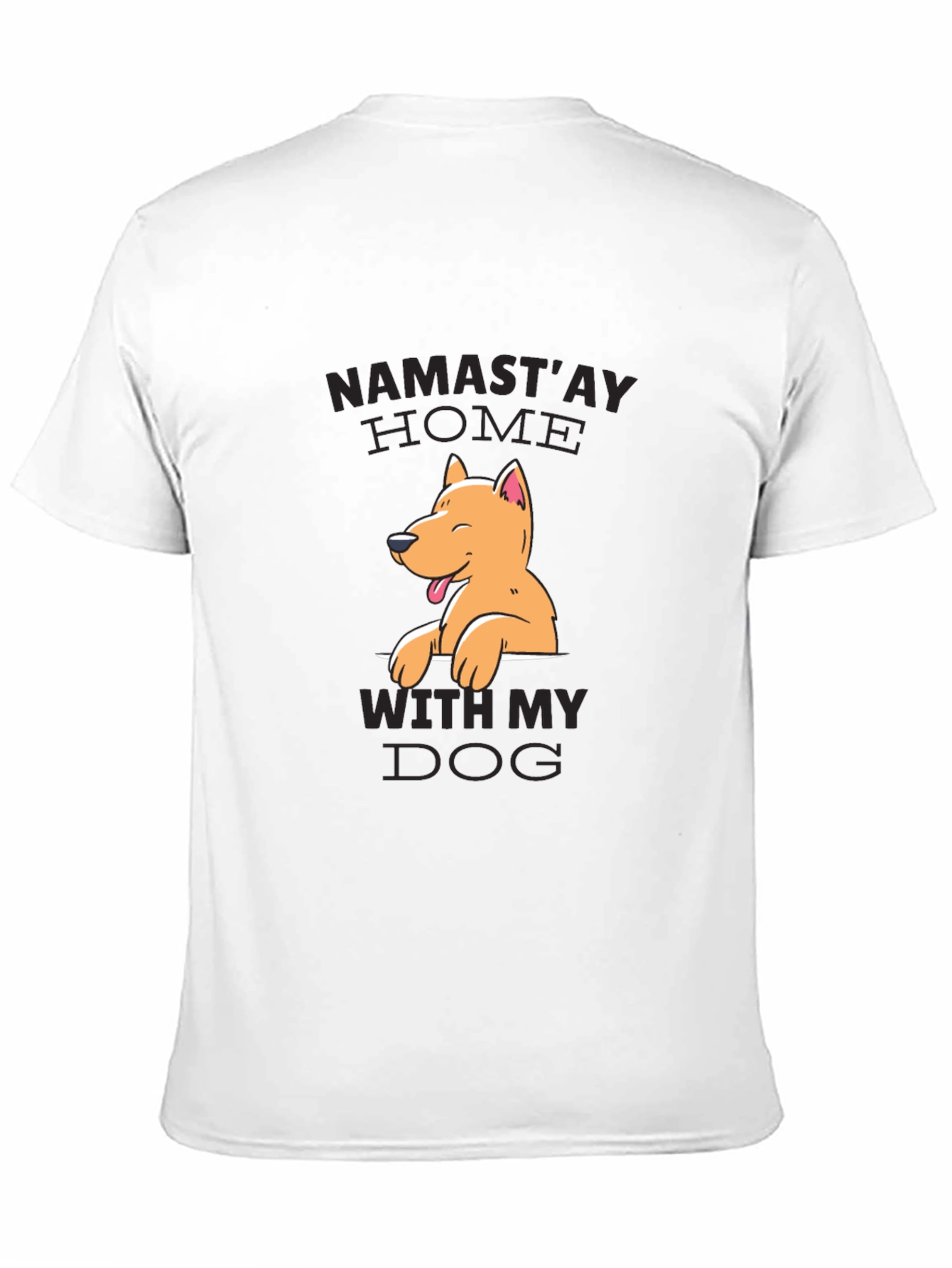 Black Namast'ay Home With My Dog Black Graphic Tee view 11