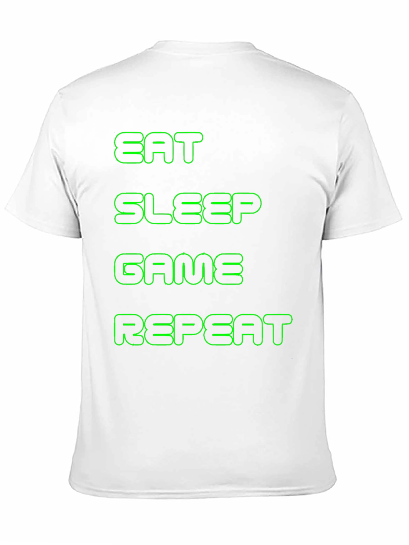 Black Eat Sleep Game Repeat Black T-Shirt view 11