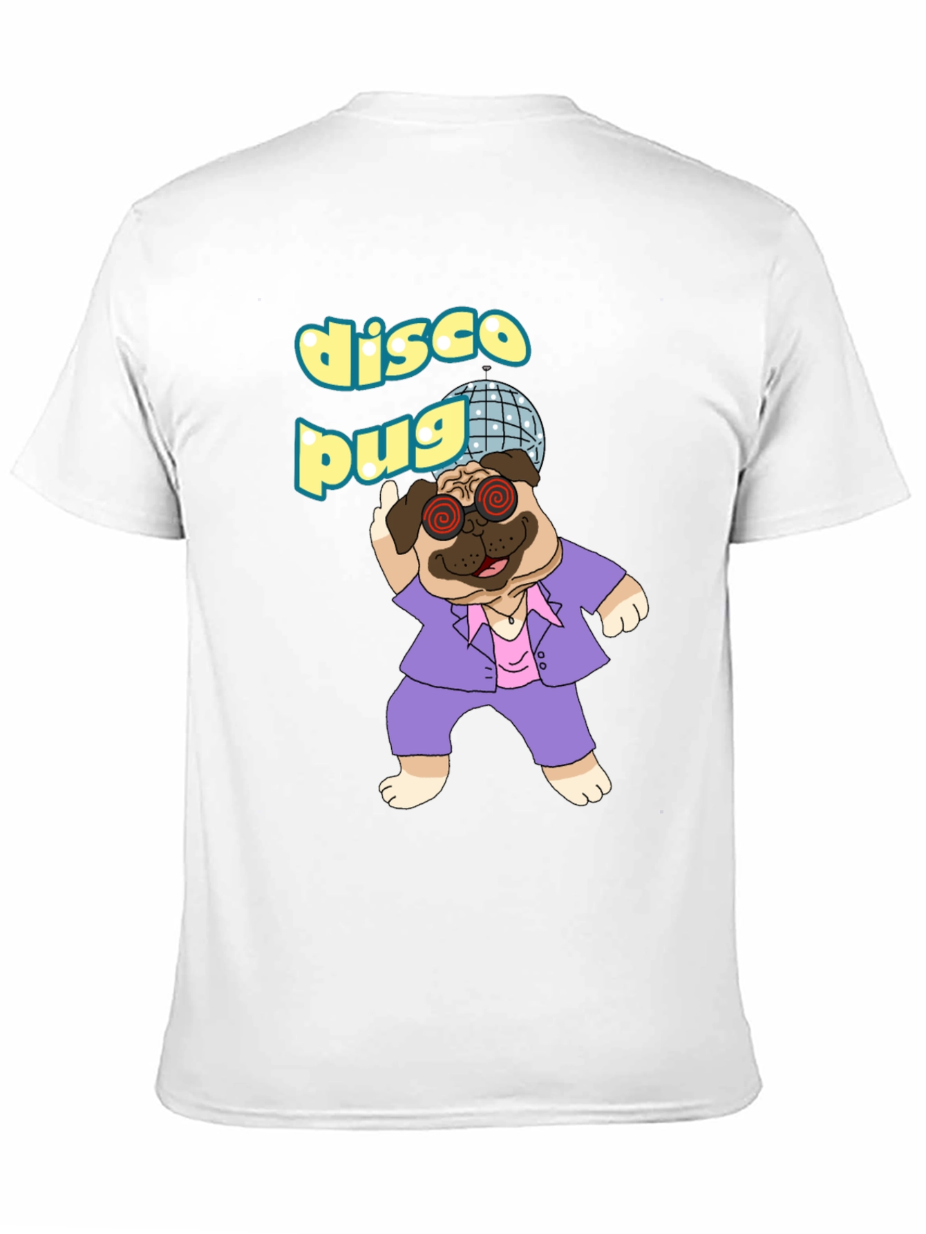 Black Disco Pug Graphic T-Shirt - Groovy Style view 11