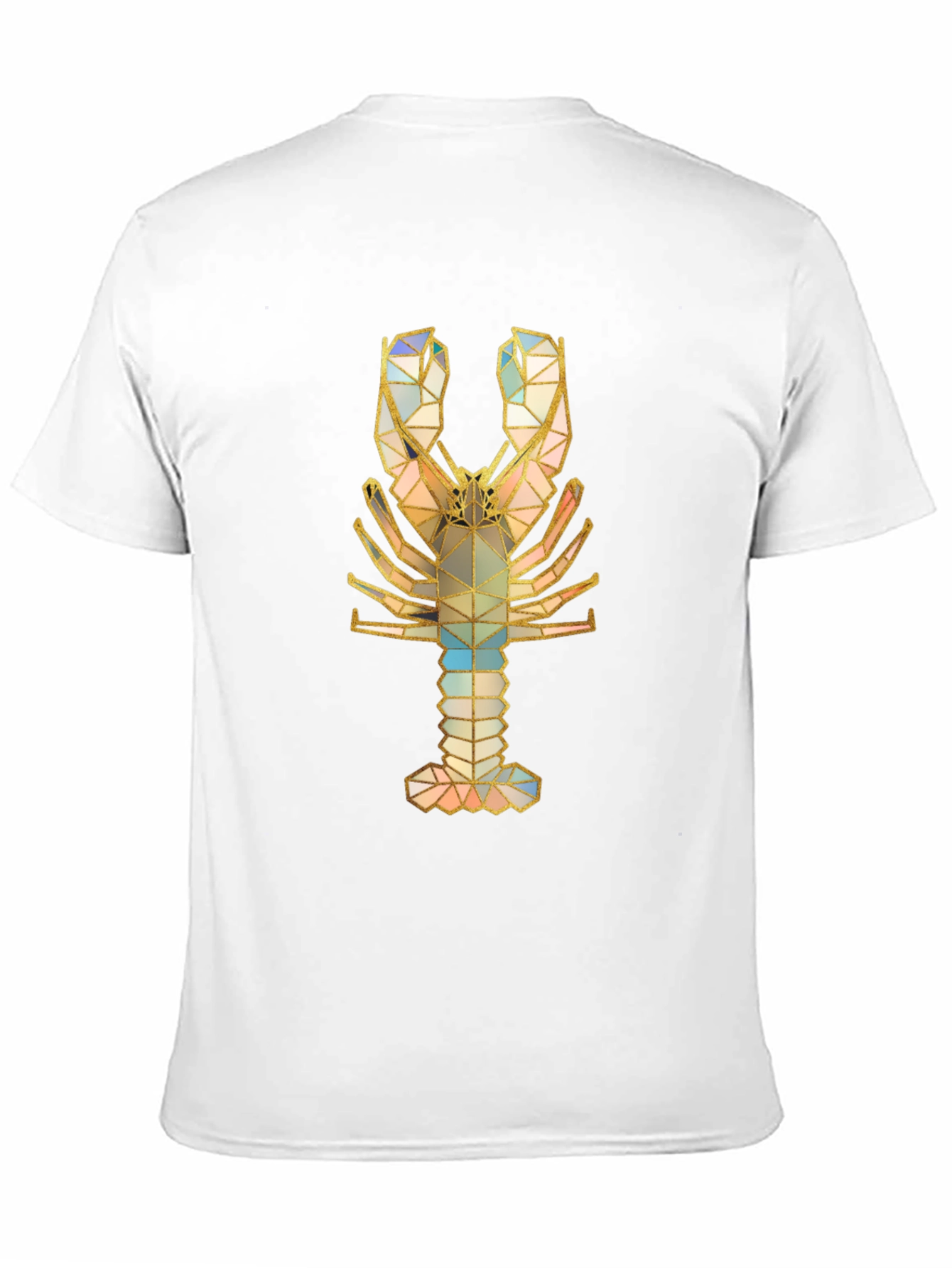 Black Geometric Lobster Graphic Tee view 11
