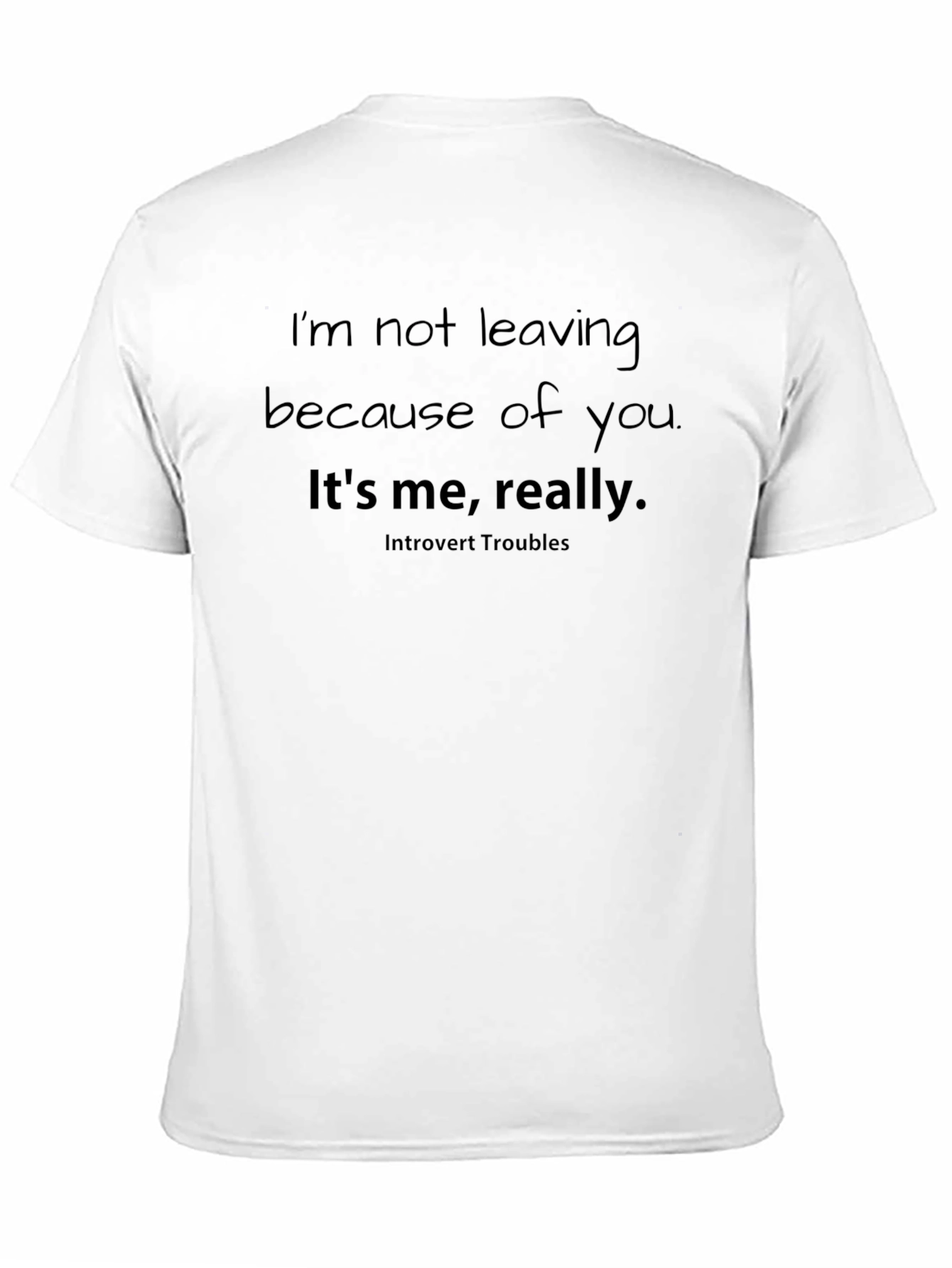 Black Introvert Troubles Graphic T-Shirt view 11